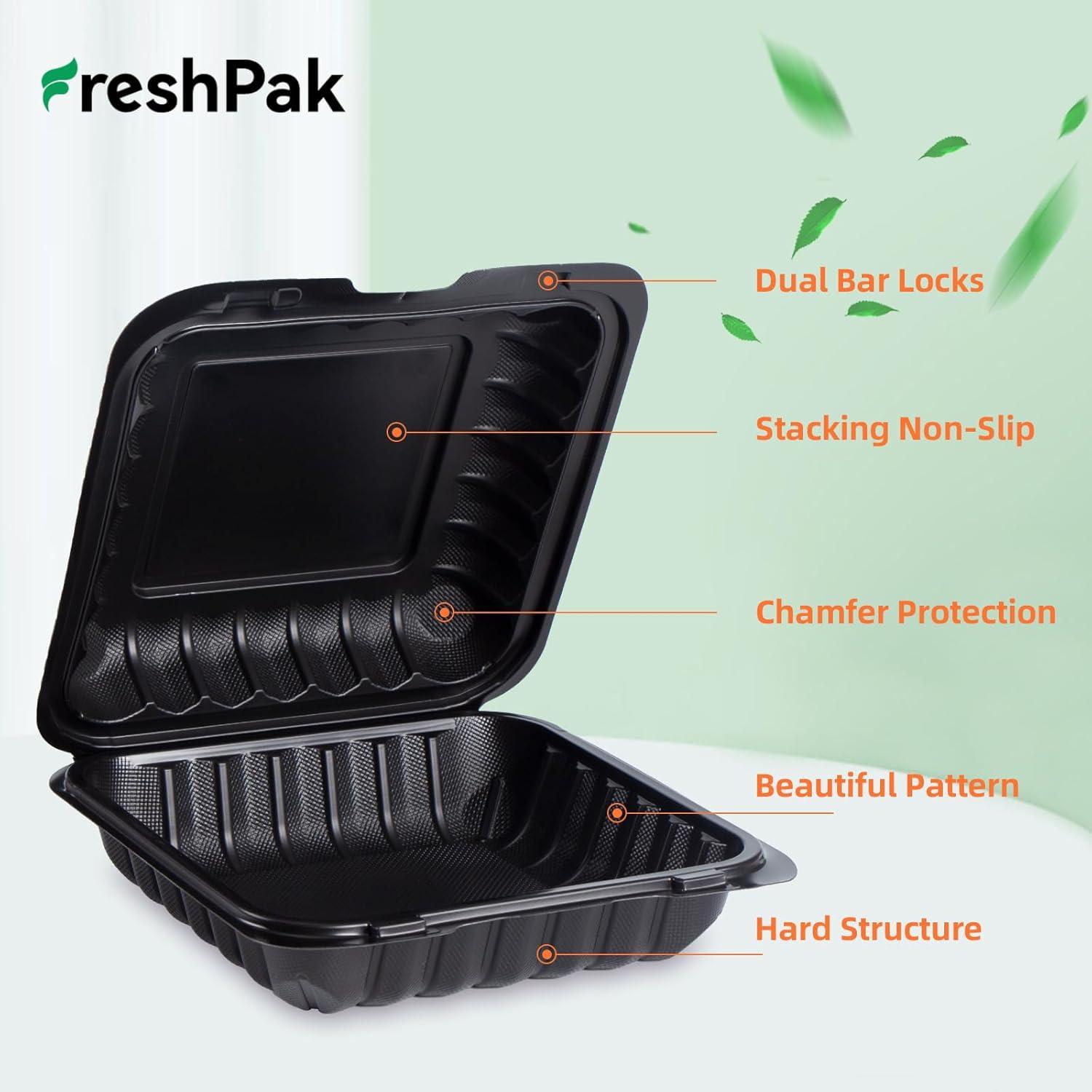 Contenedores FRESHPAK 1000 ml Apilables Reutilizables Microondas