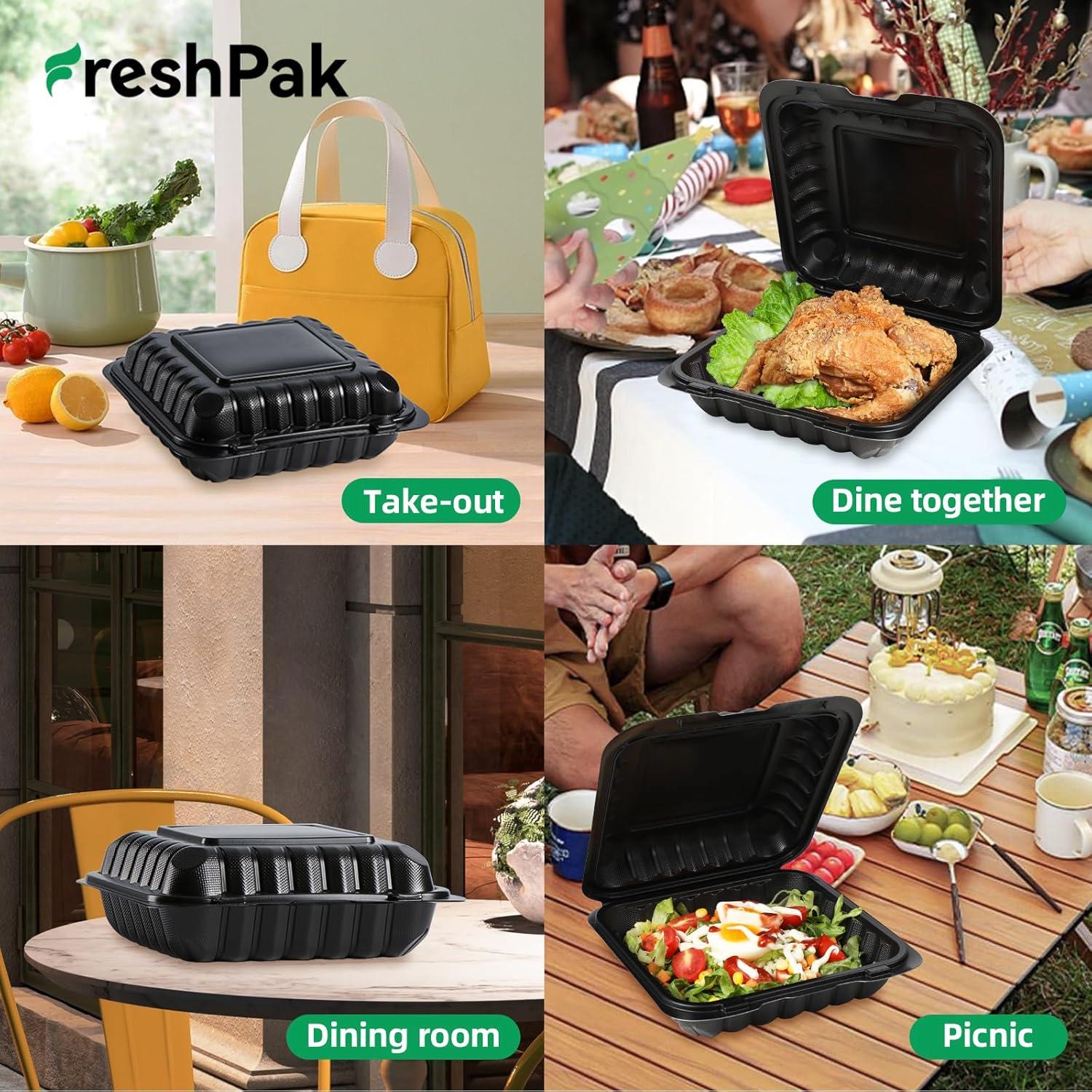 Contenedores FRESHPAK 1000 ml Apilables Reutilizables Microondas