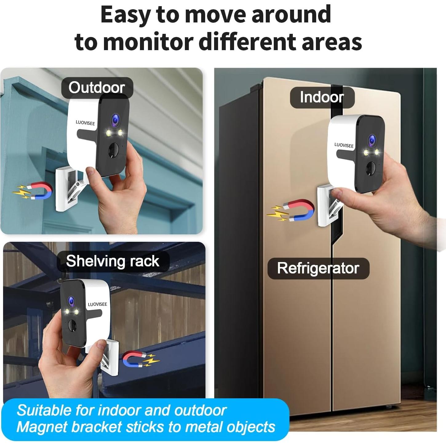 Cámara de Seguridad Inalámbrica LUOVISEE CG4 2K con Batería