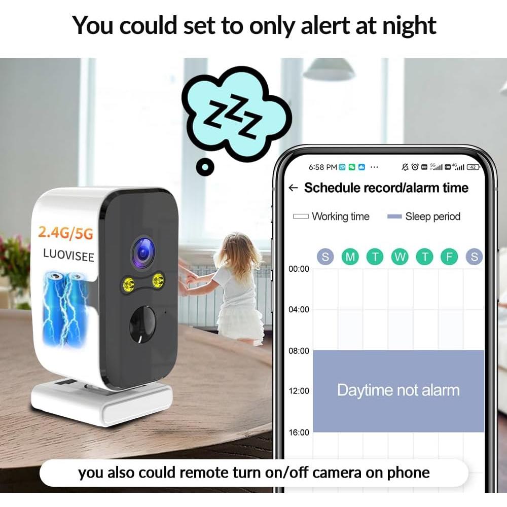 Cámara de Seguridad Inalámbrica LUOVISEE CG4 2K con Batería