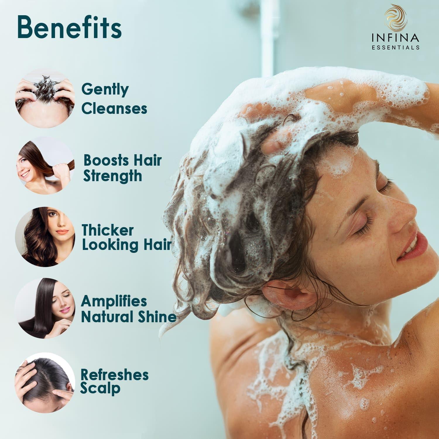 Champú y Acondicionador 2 en 1 Biotina INFINA ESSENTIALS 473 ml