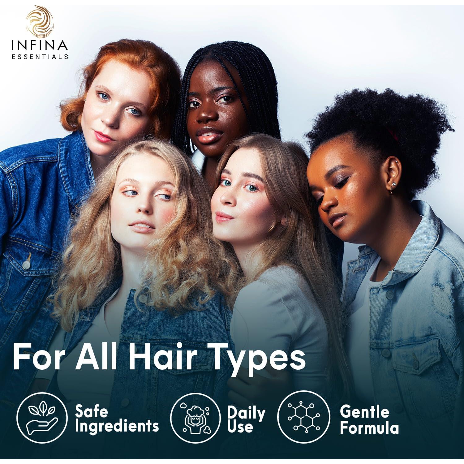 Champú y Acondicionador 2 en 1 Biotina INFINA ESSENTIALS 473 ml