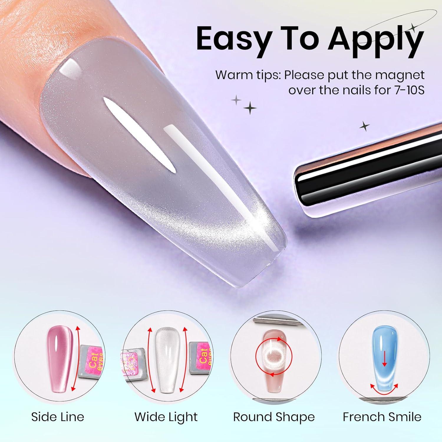 Set de Esmalte de Uñas Gel Ojo de Gato SUPWEE 12 Colores