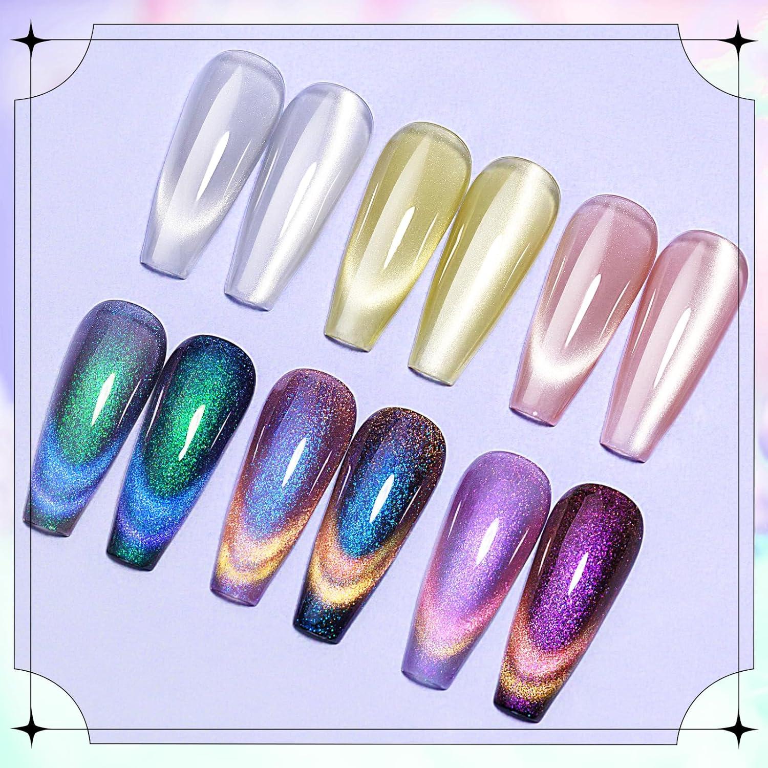 Set de Esmalte de Uñas Gel Ojo de Gato SUPWEE 12 Colores