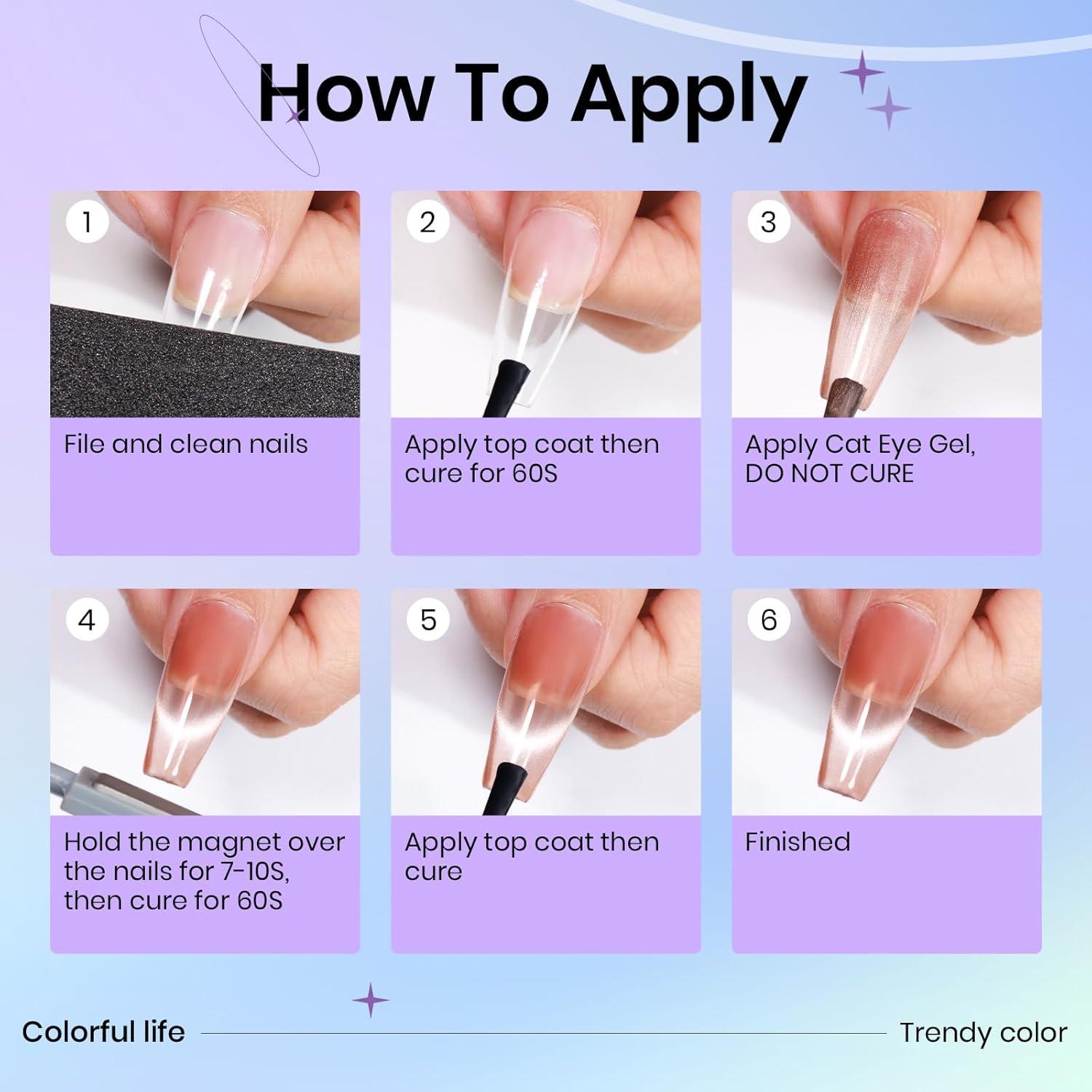 Set de Esmalte de Uñas Gel Ojo de Gato SUPWEE 12 Colores