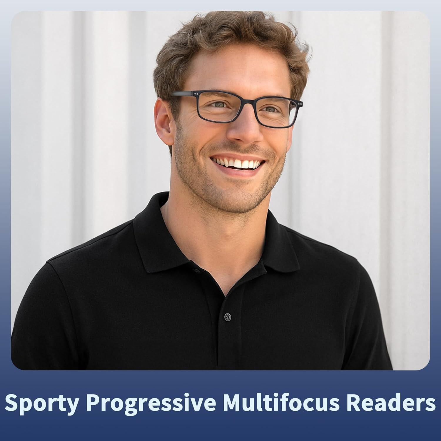 Gafas de Lectura Progresivas TR90 con Bloqueo Luz Azul 1.0x