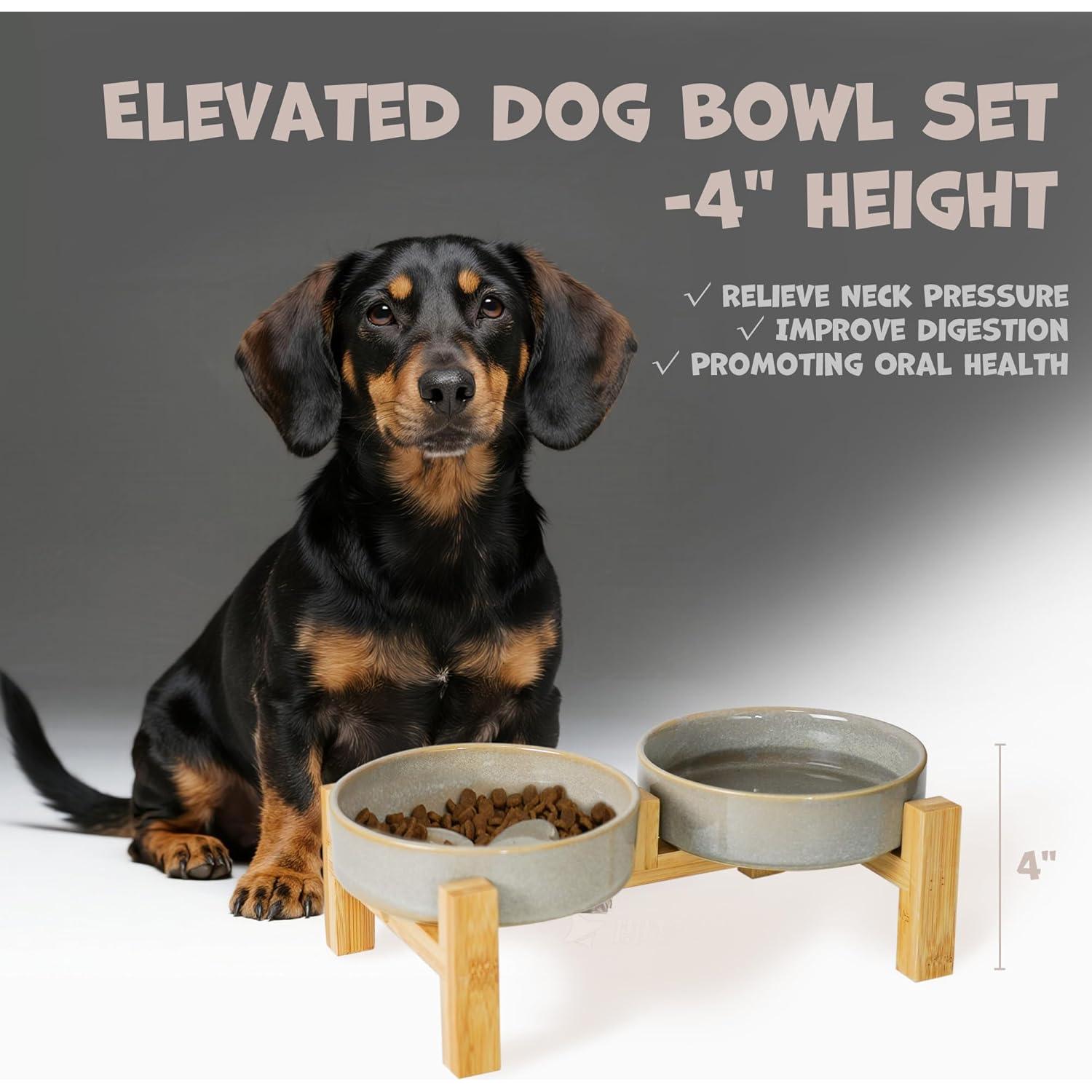 Juego de Cuencos Elevados para Perros Pequeños YOBRO 6.1 cm