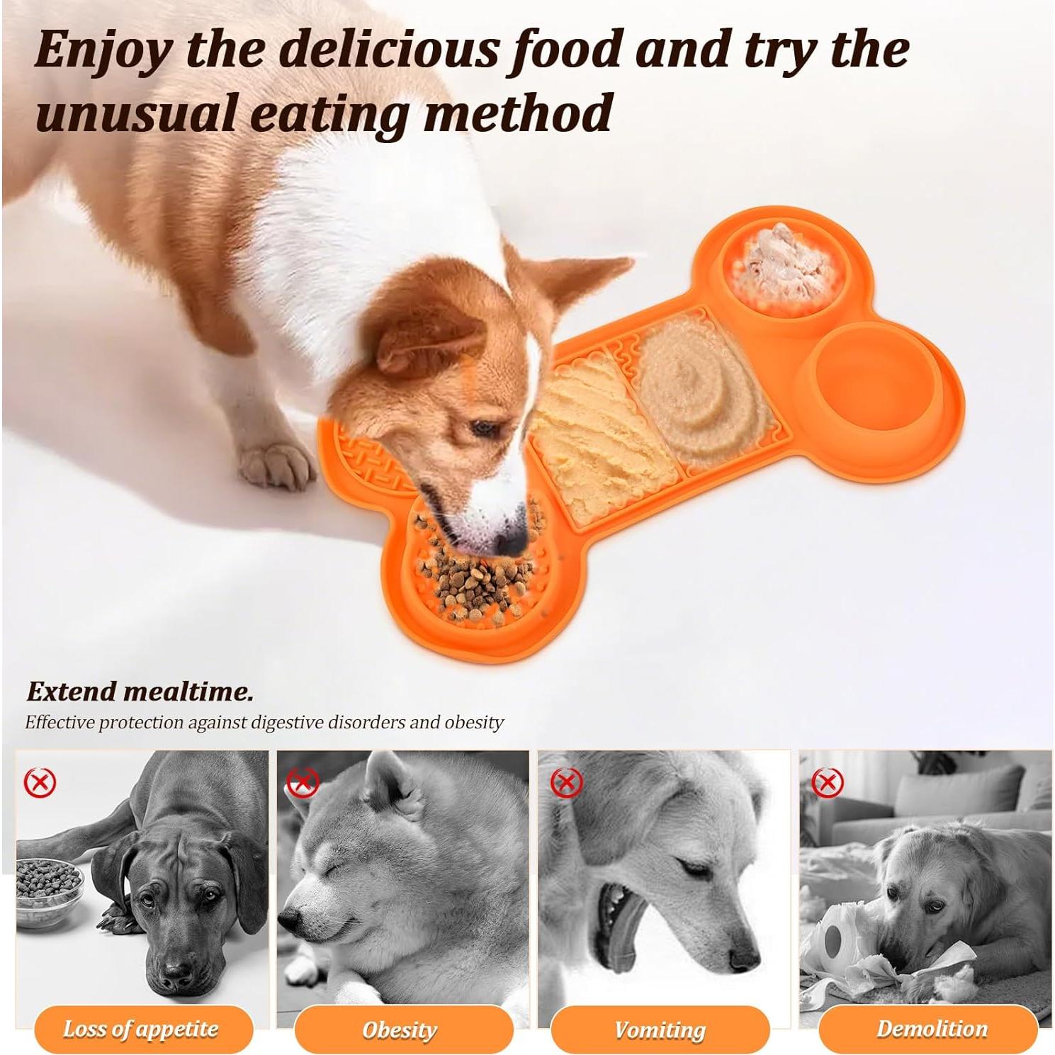 Alfombrilla de Alimentación Lenta Swihorab Azul 37.6x22.1cm