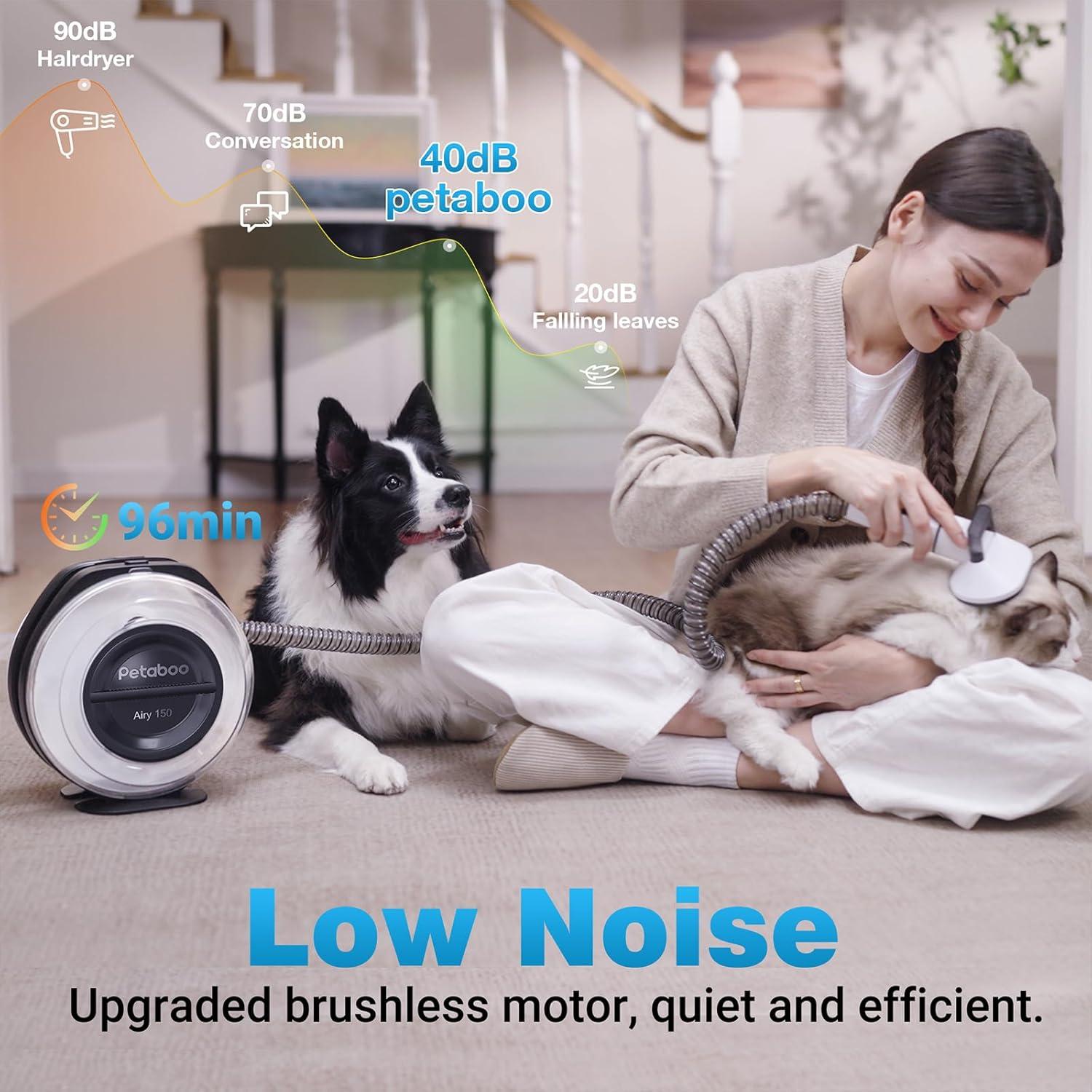 Aspiradora de Peluquería para Perros Petaboo A150 5 en 1