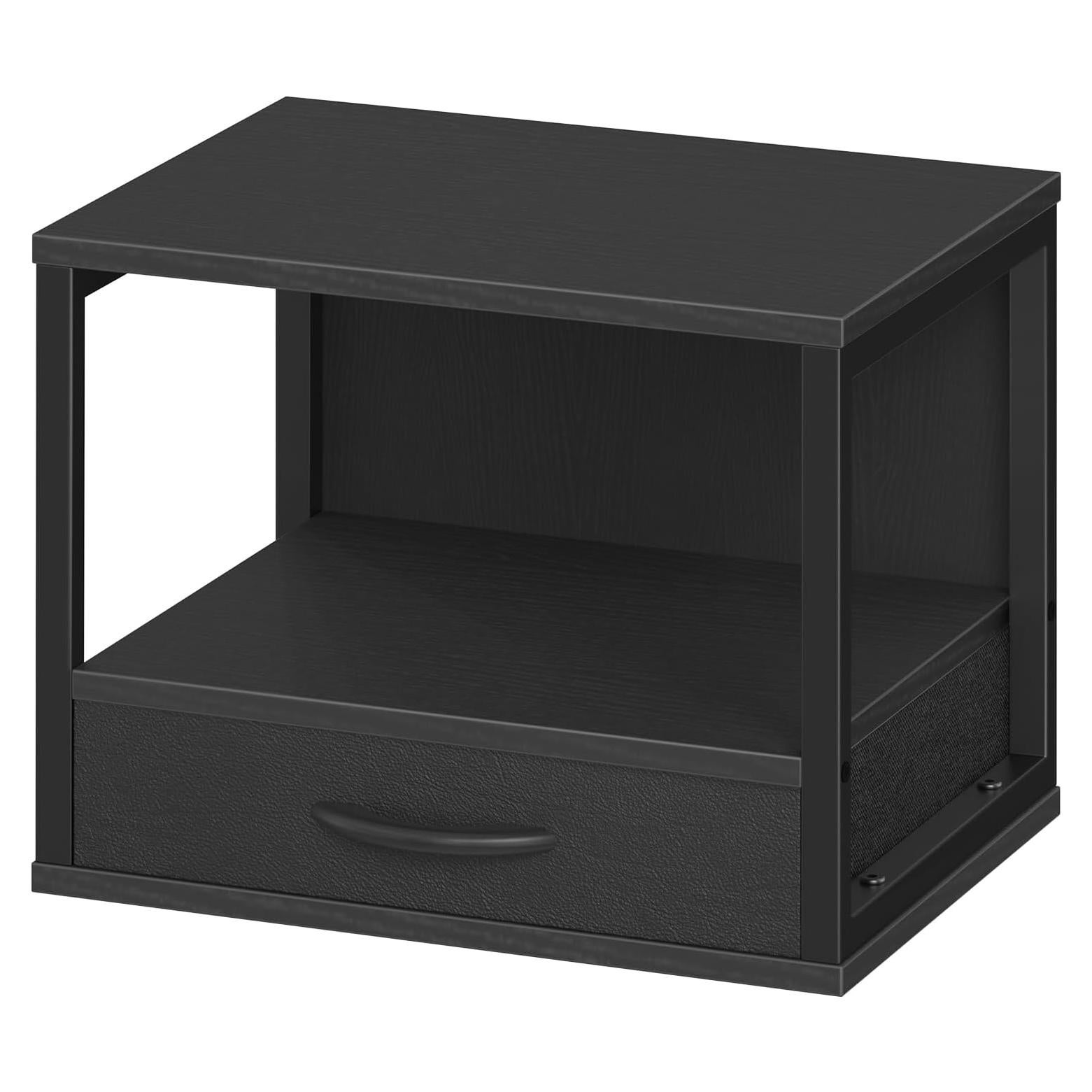 Soporte de Impresora HOOBRO Negro 2 Niveles con Cajón