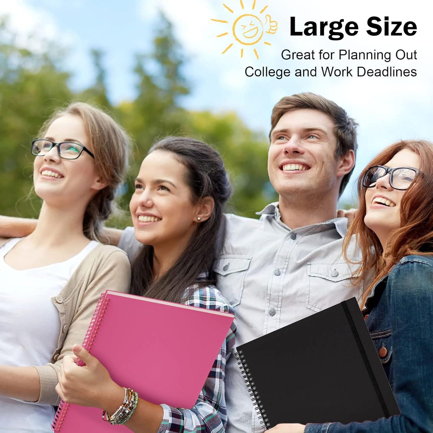 Planificador Diario Sin Fecha Asten A4 Negro con Tareas y Horarios