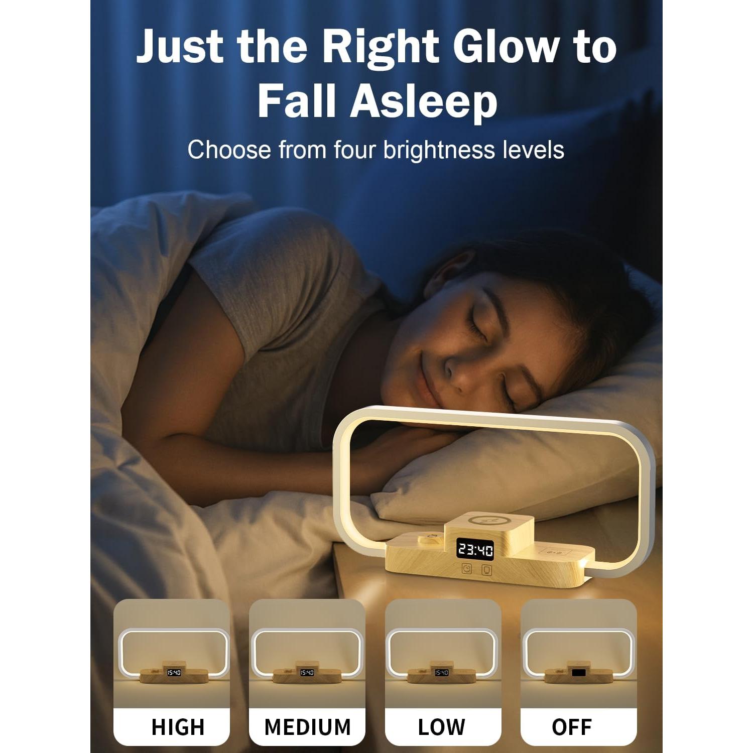 Lámpara de Mesa LED CRLL con Cargador Inalámbrico 5 Modos