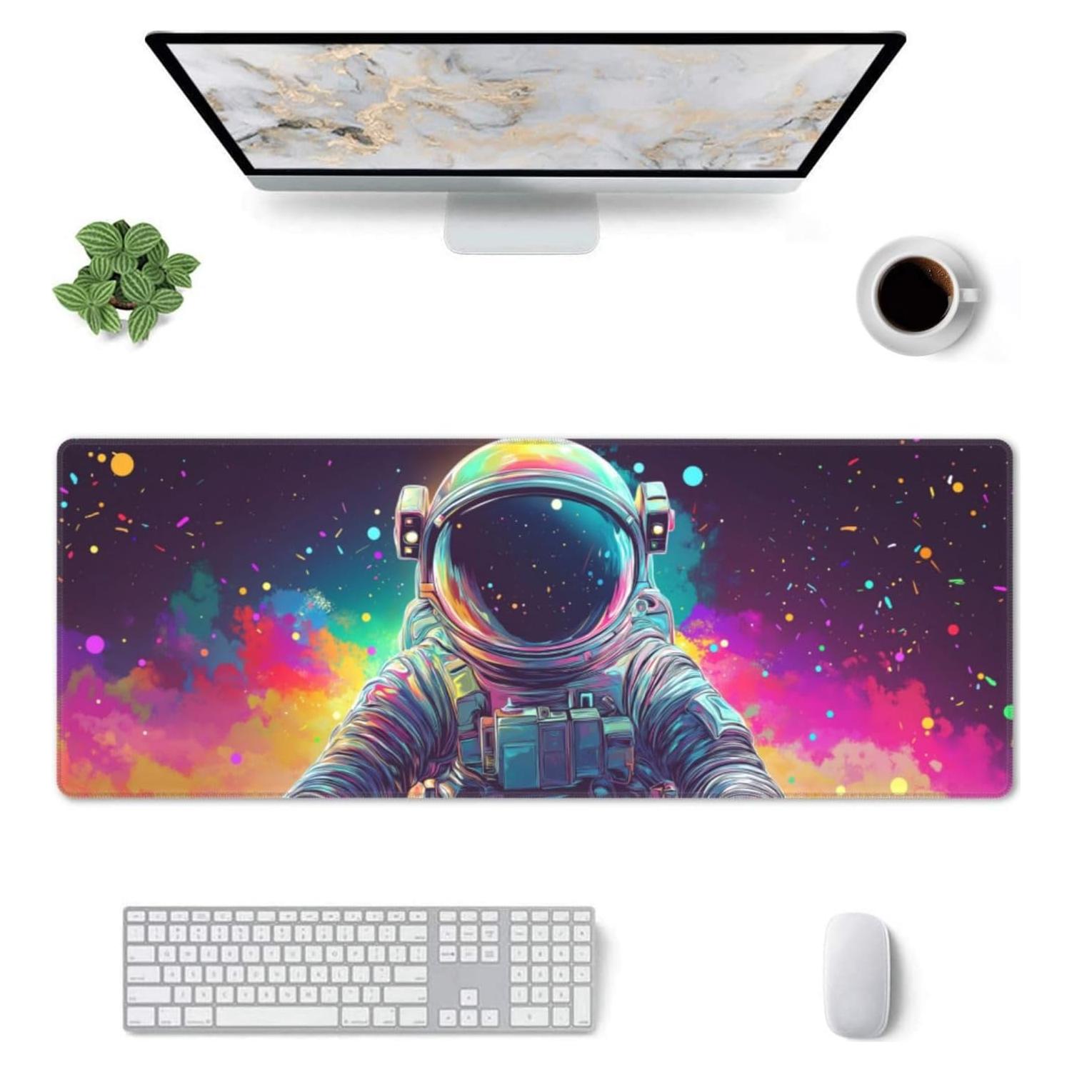 Alfombrilla de Ratón Grande Antideslizante Mutakin Astronauta 80x30cm