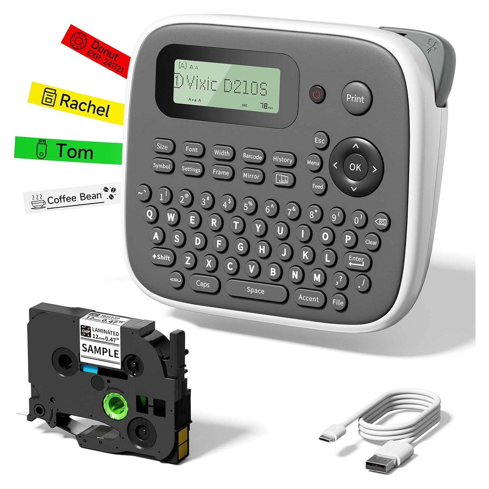 Etiquetadora Vixic D210S Portátil con Cinta Laminada 12mm