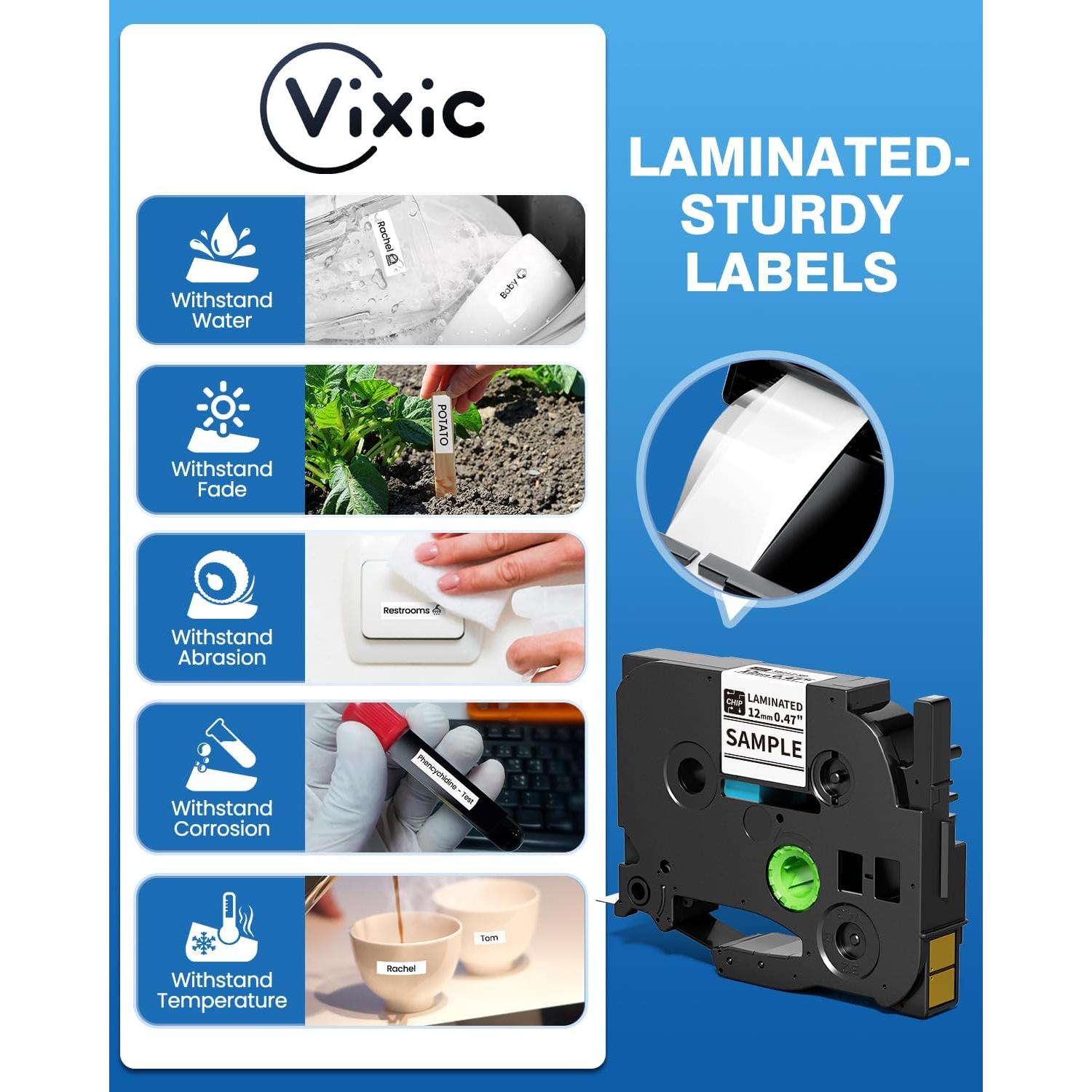 Etiquetadora Vixic D210S Portátil con Cinta Laminada 12mm