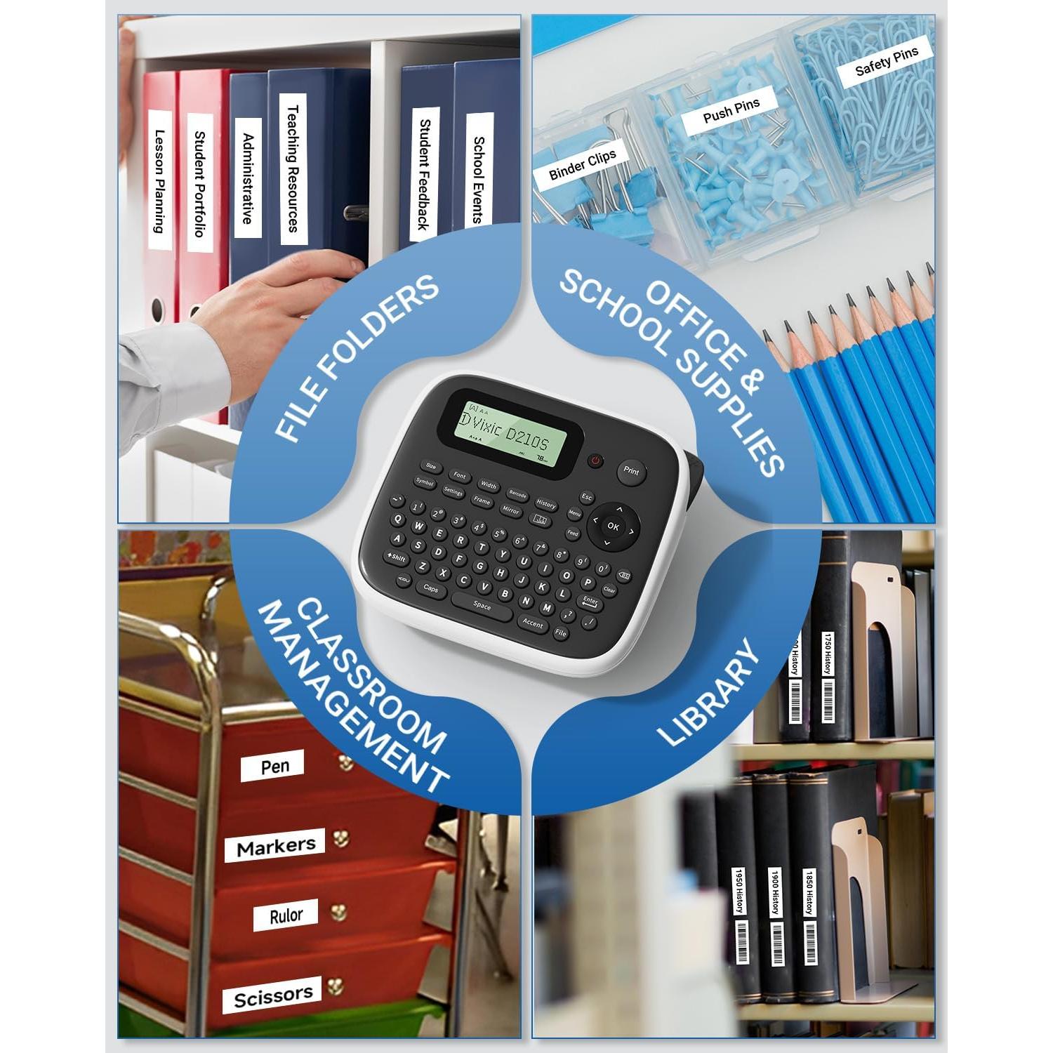 Etiquetadora Vixic D210S Portátil con Cinta Laminada 12mm