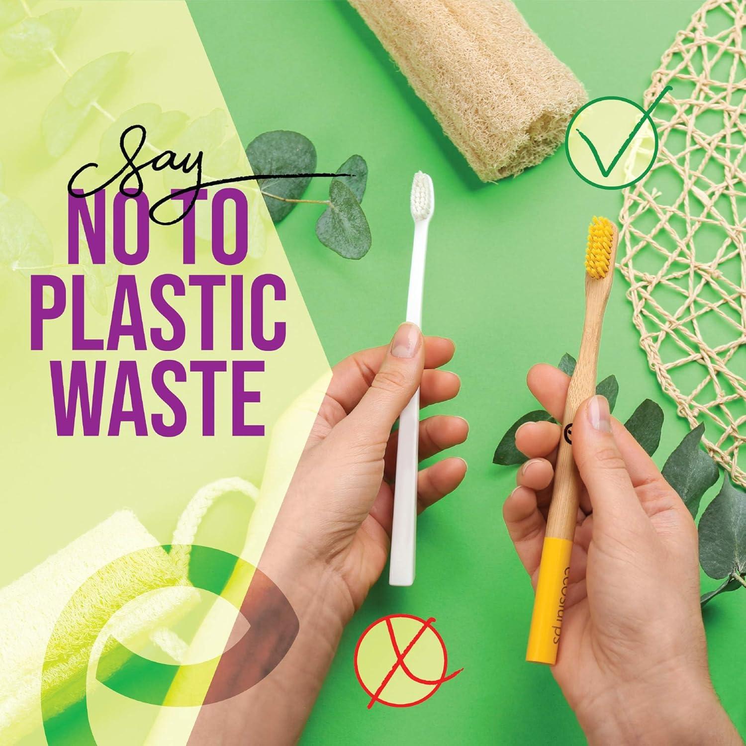 Cepillos de Dientes de Bambú EcoSlurps - 12 Adultos Multicolor