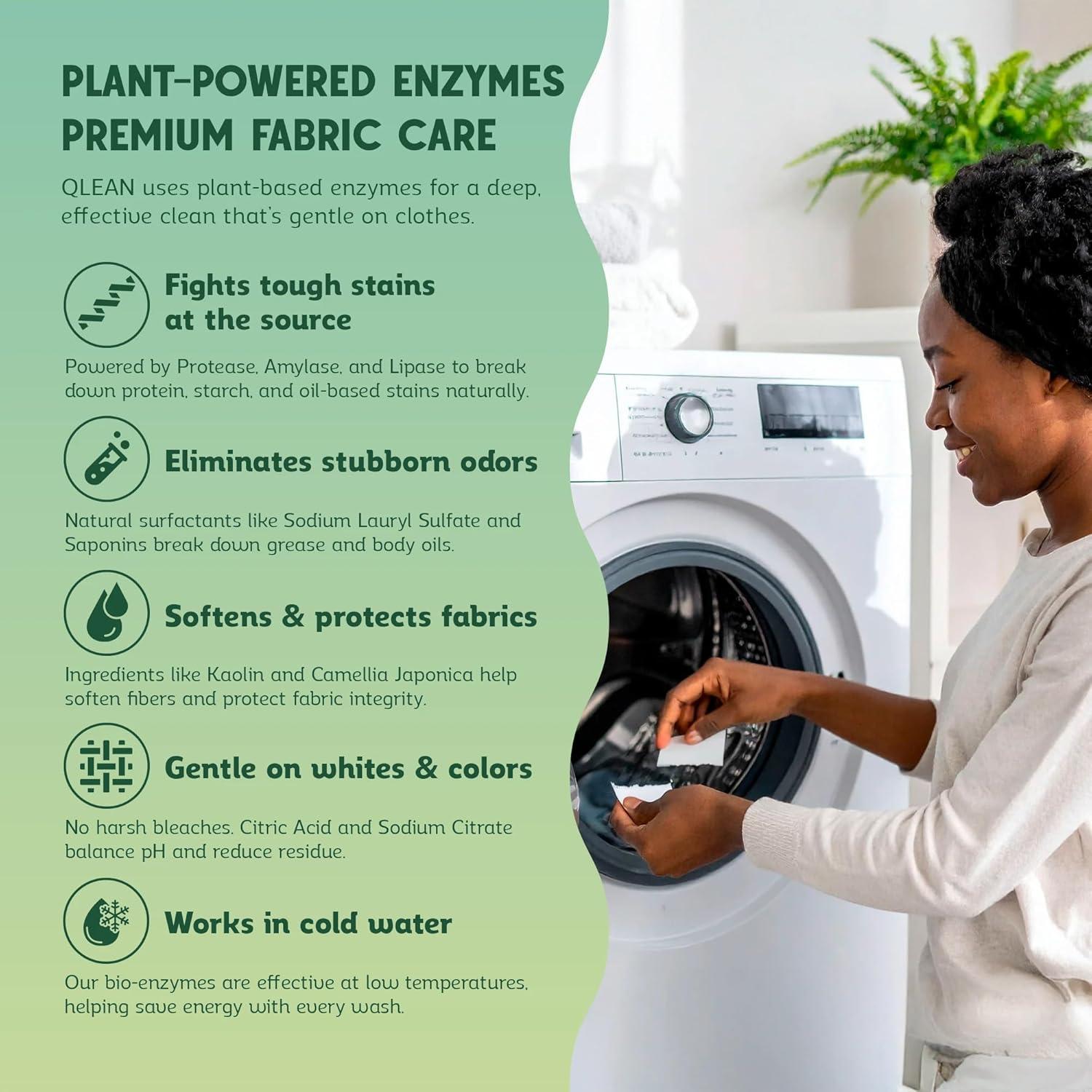 Hojas de detergente QLEAN 10 cargas Rubí Atardecer Placentero