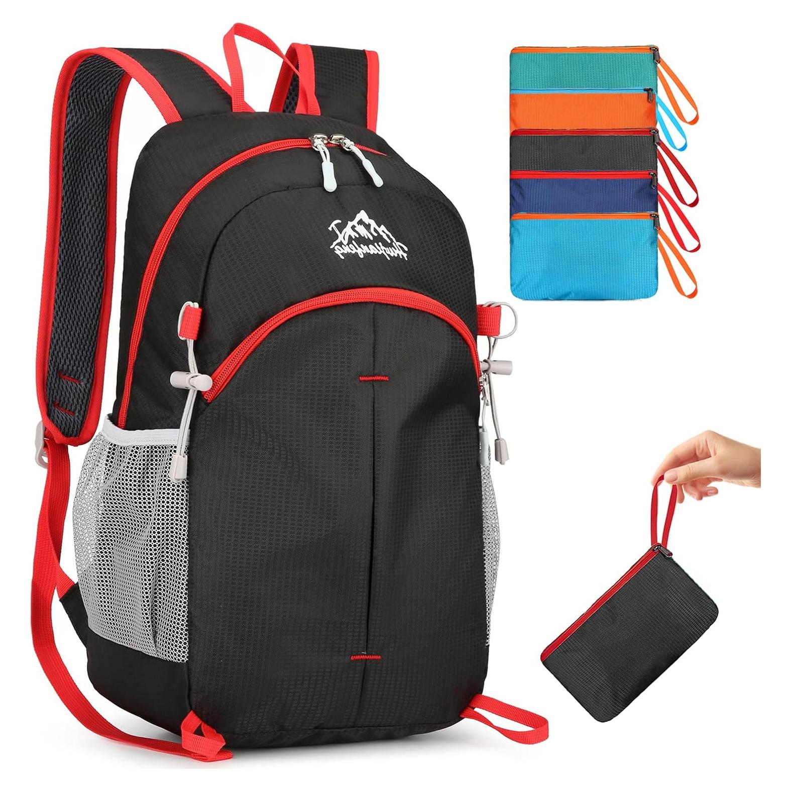 Mochila de Senderismo BiYiYun 20L Plegable Impermeable Negra