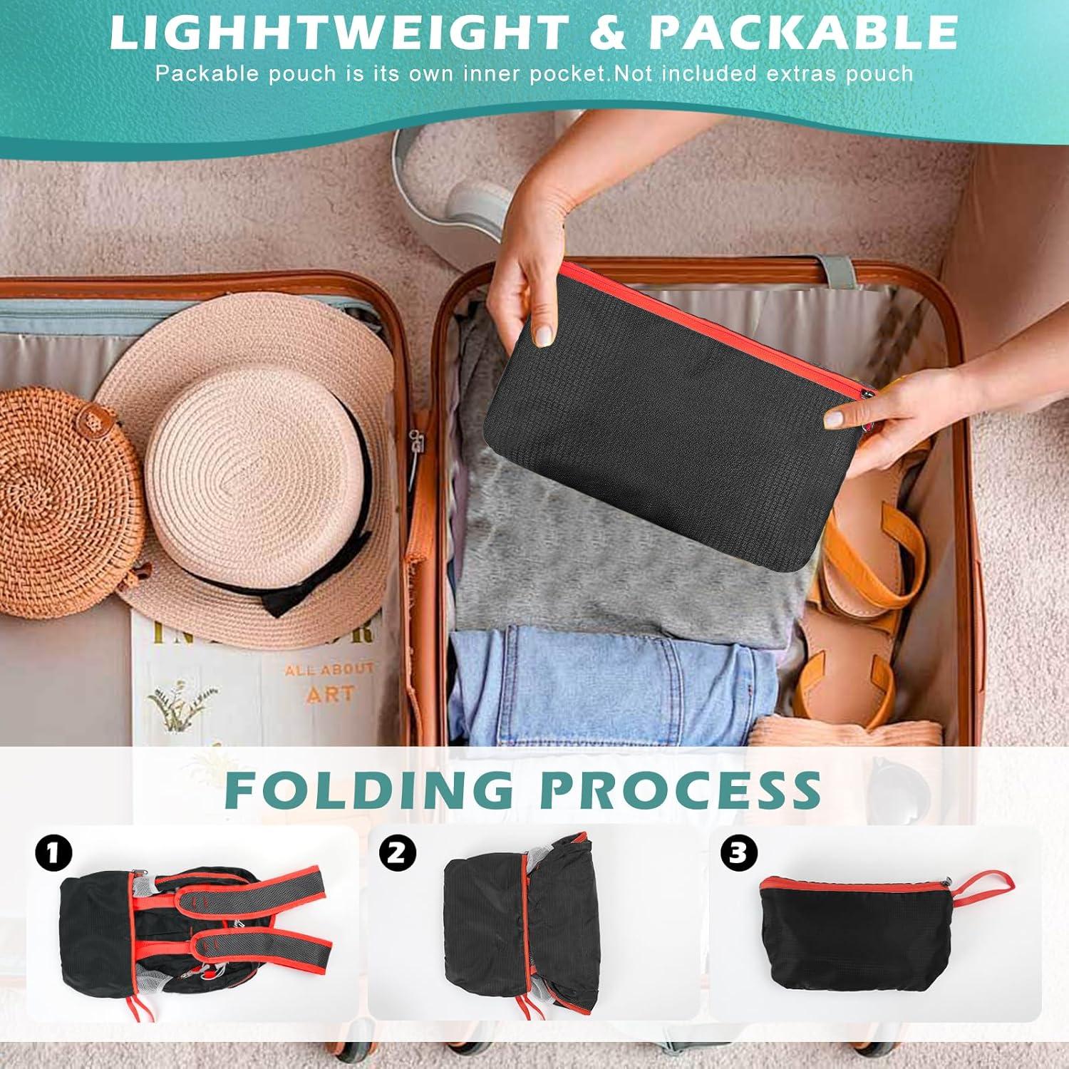 Mochila de Senderismo BiYiYun 20L Plegable Impermeable Negra