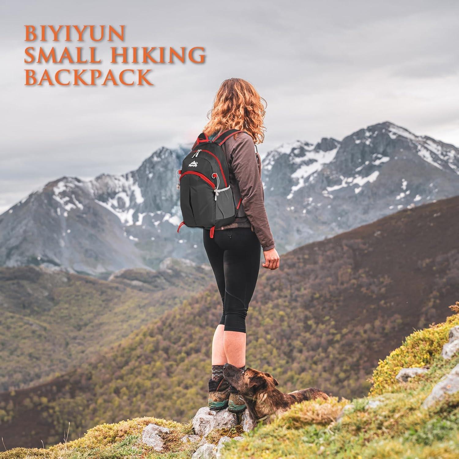 Mochila de Senderismo BiYiYun 20L Plegable Impermeable Negra