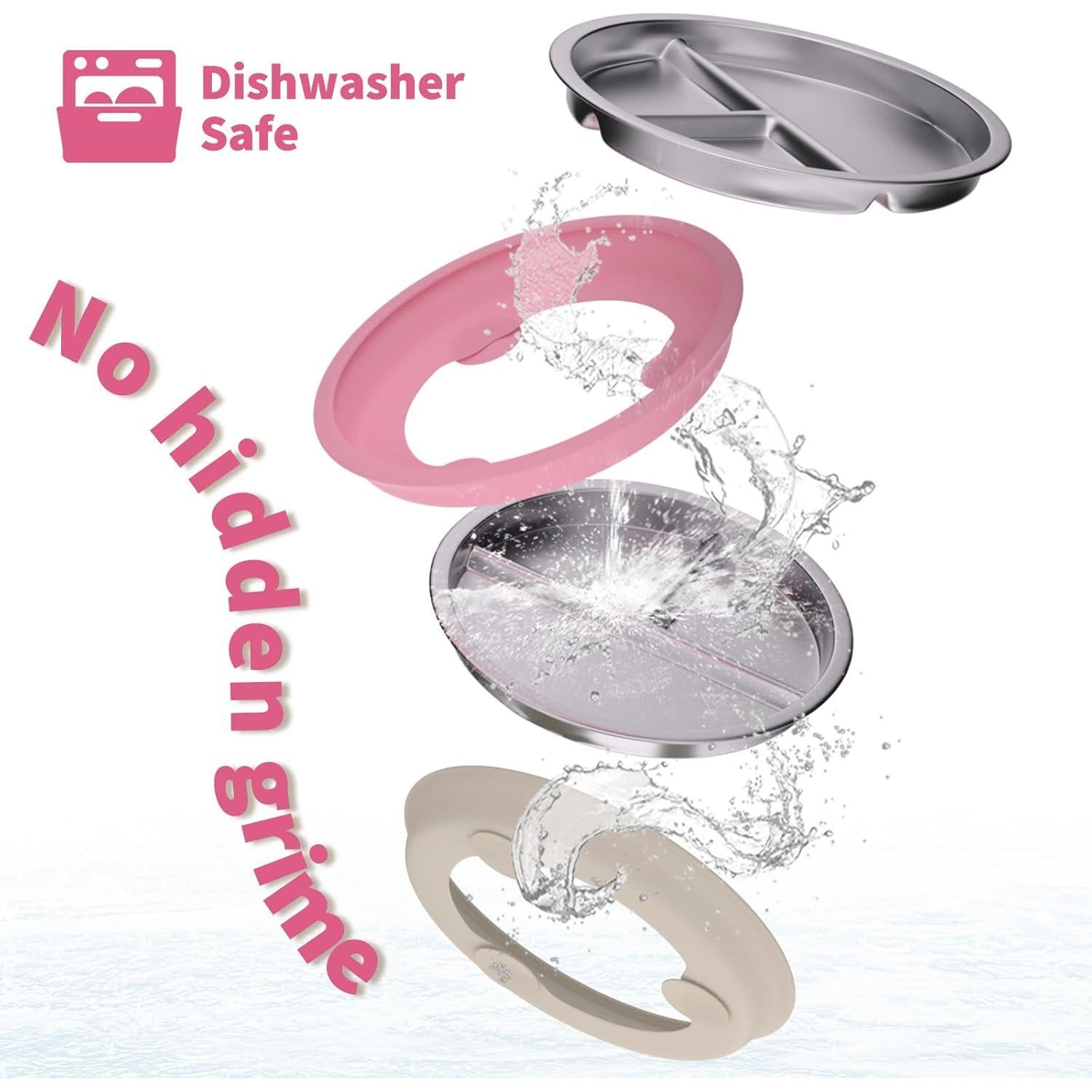 Plato de Acero Inoxidable Maccvk 22.86 cm Antideslizante 2 Pzs