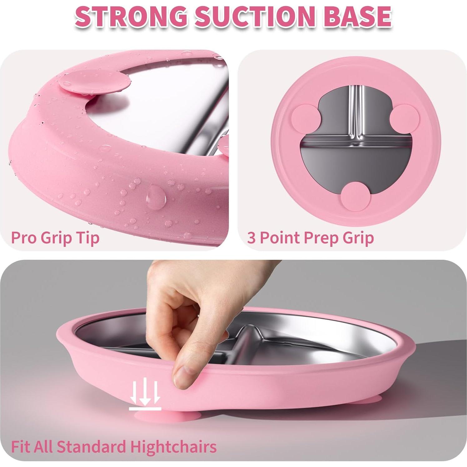 Plato de Acero Inoxidable Maccvk 22.86 cm Antideslizante 2 Pzs