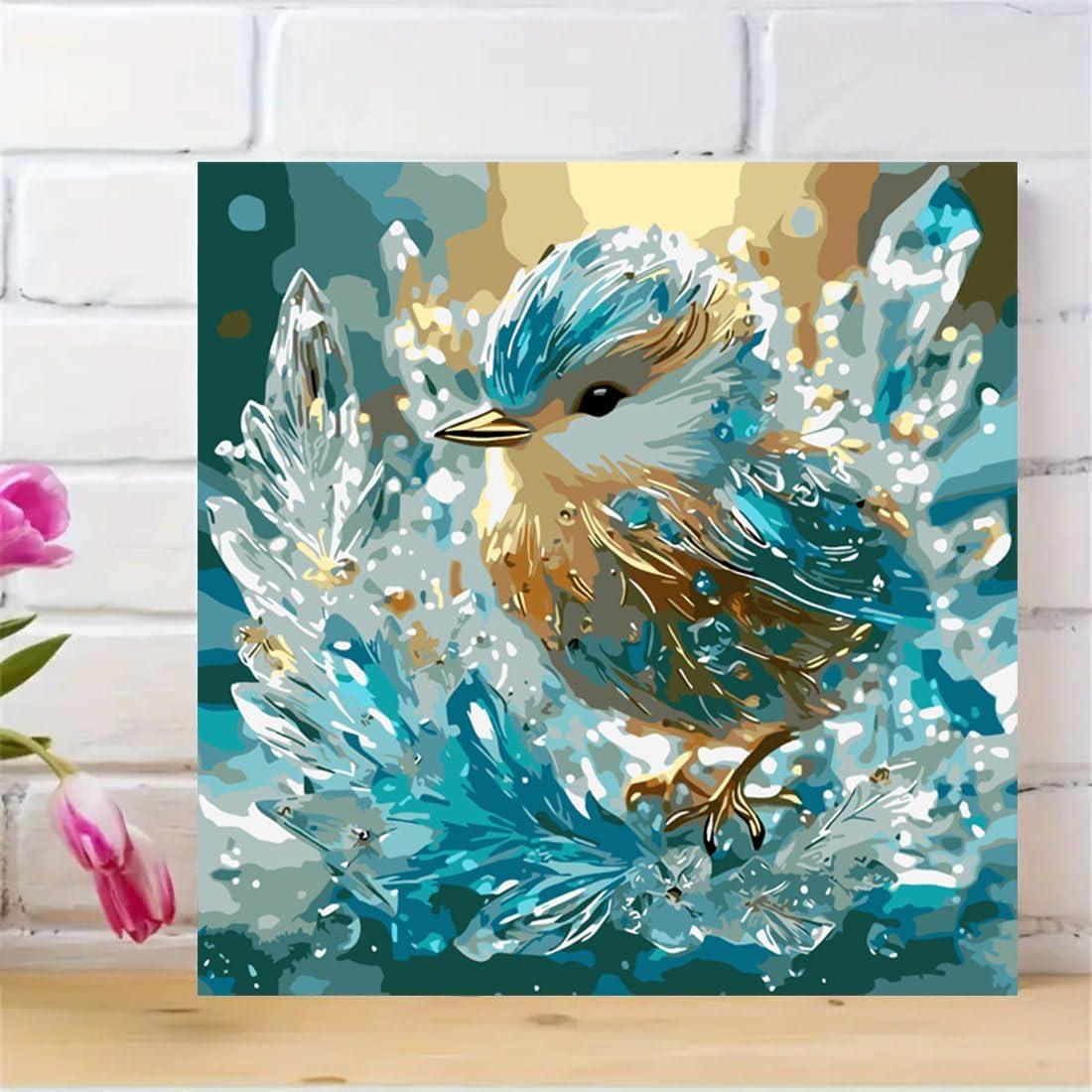 Kit de Pintura por Números SHICERNHJ 40.64x40.64 cm Pájaro de Cristal