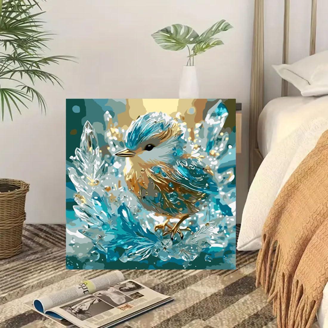 Kit de Pintura por Números SHICERNHJ 40.64x40.64 cm Pájaro de Cristal