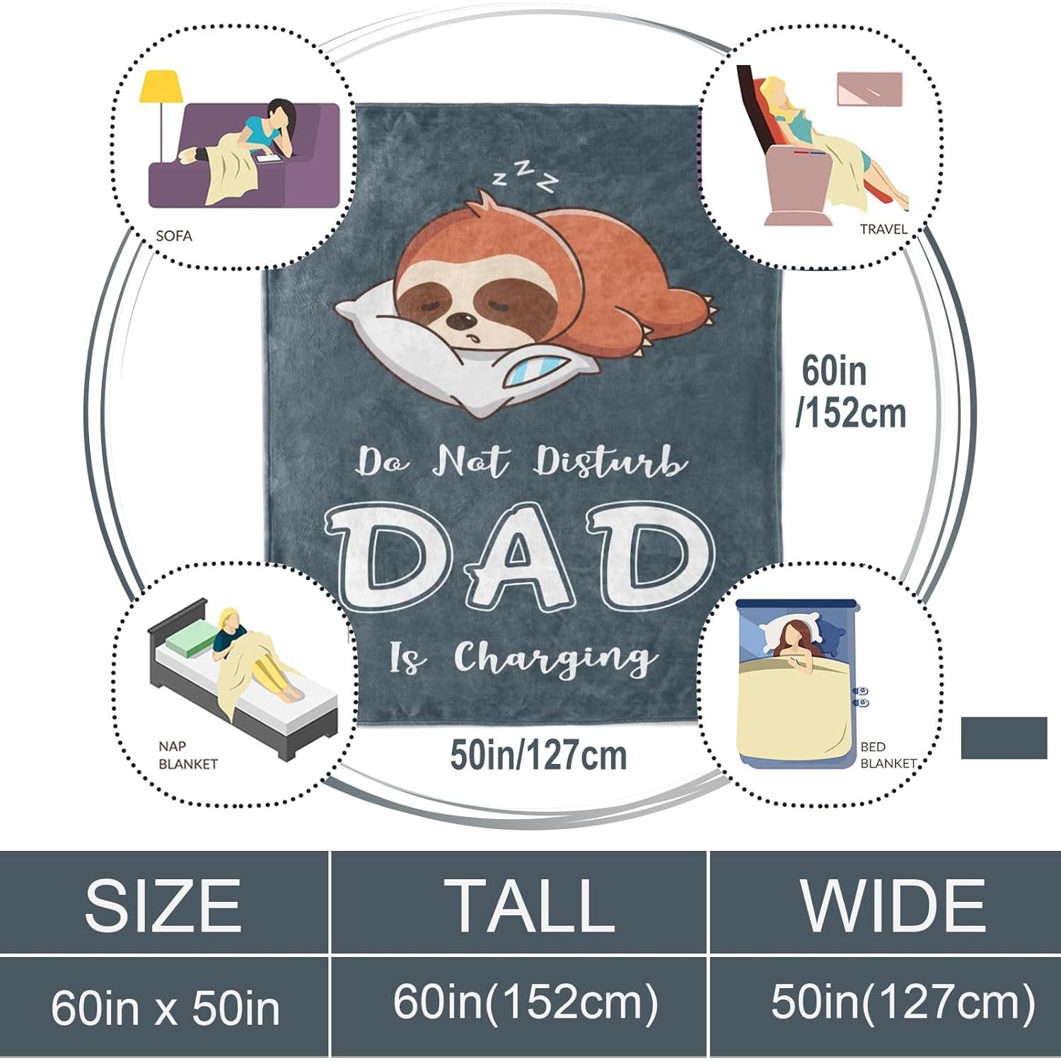 Manta de Franela Quilazy para Papá 152x127 cm Regalo Divertido