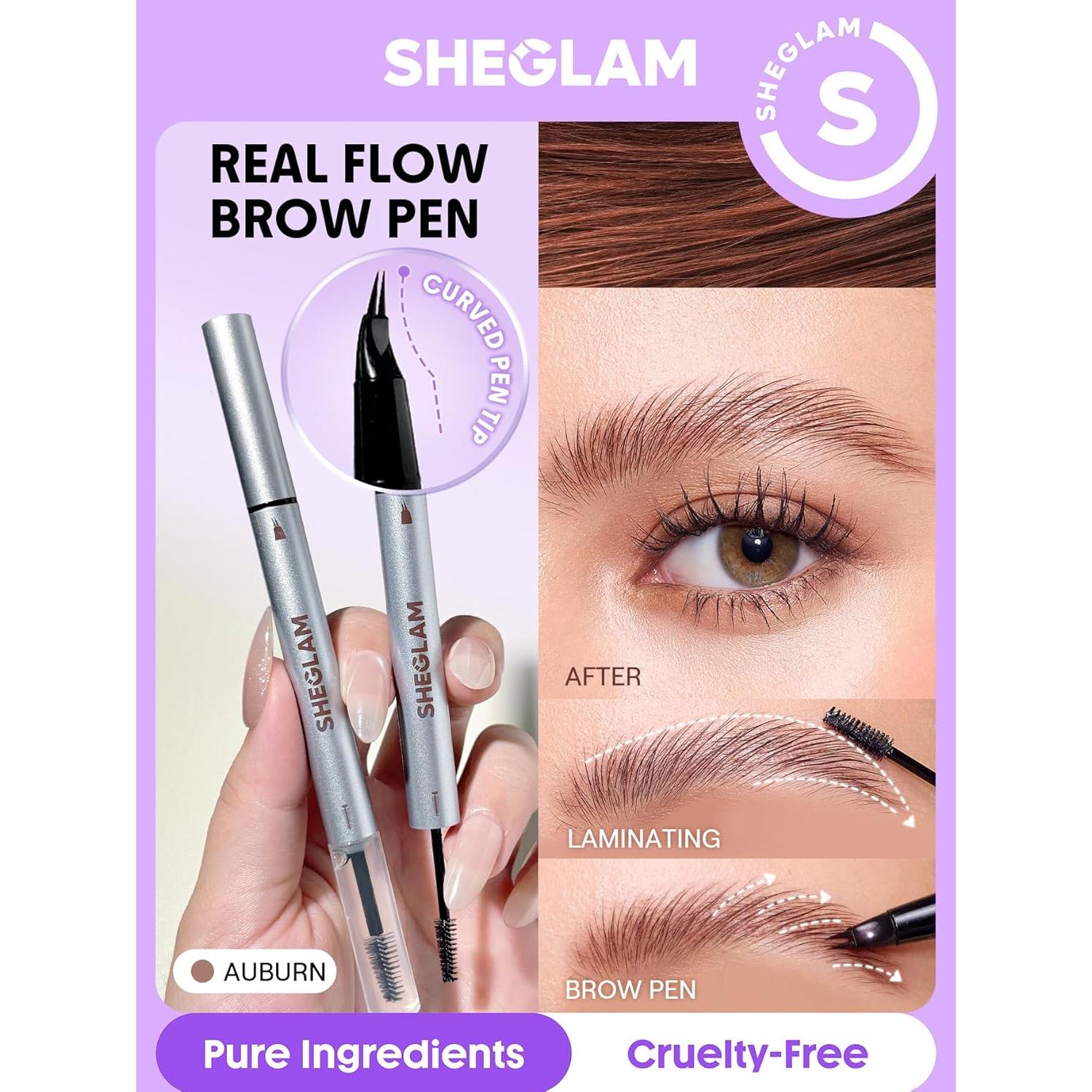 Lápiz de Cejas Laminador SHEGLAM 2 en 1 Castaño