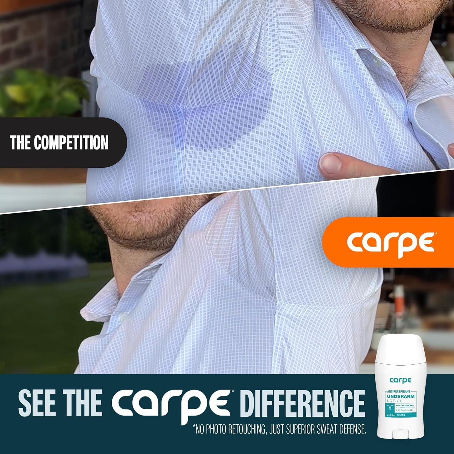 Desodorante Antitranspirante Carpe 50 ml - Aroma Limpio - Paquete de 2