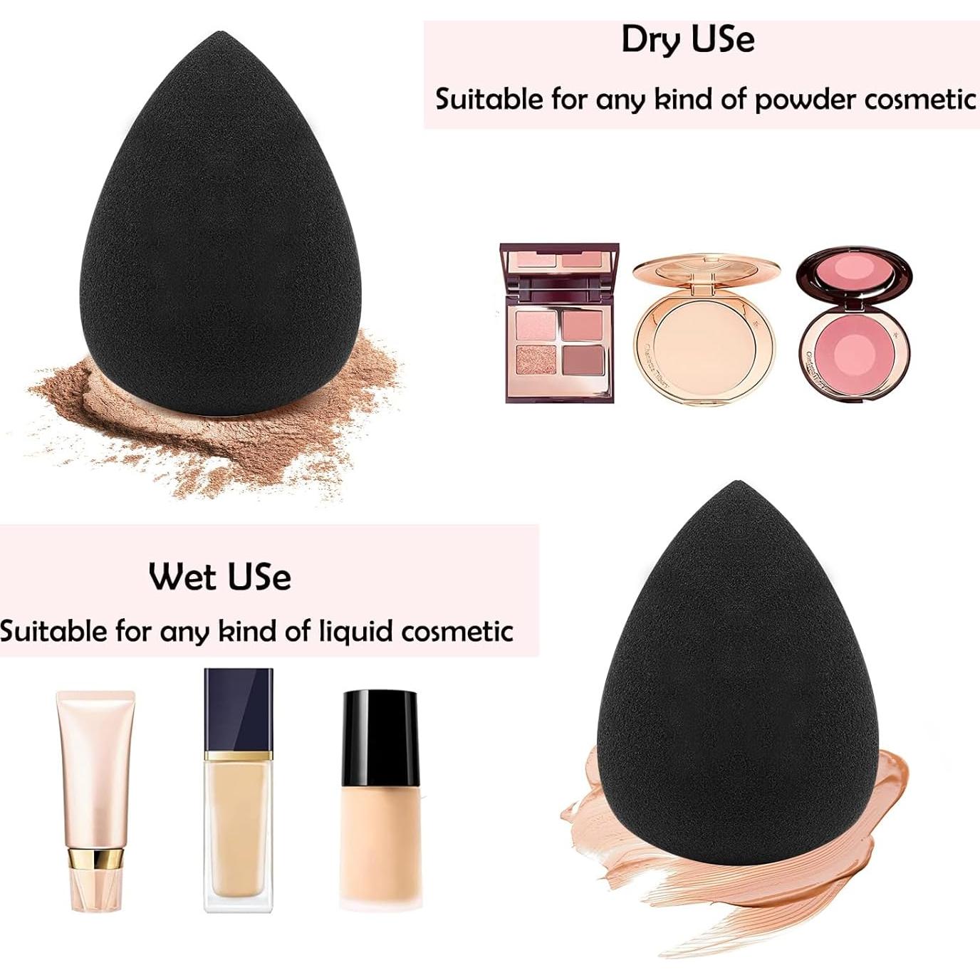 Esponjas de Maquillaje 12 Pcs XMOSNZ - Mezcladoras Húmedas y Secas