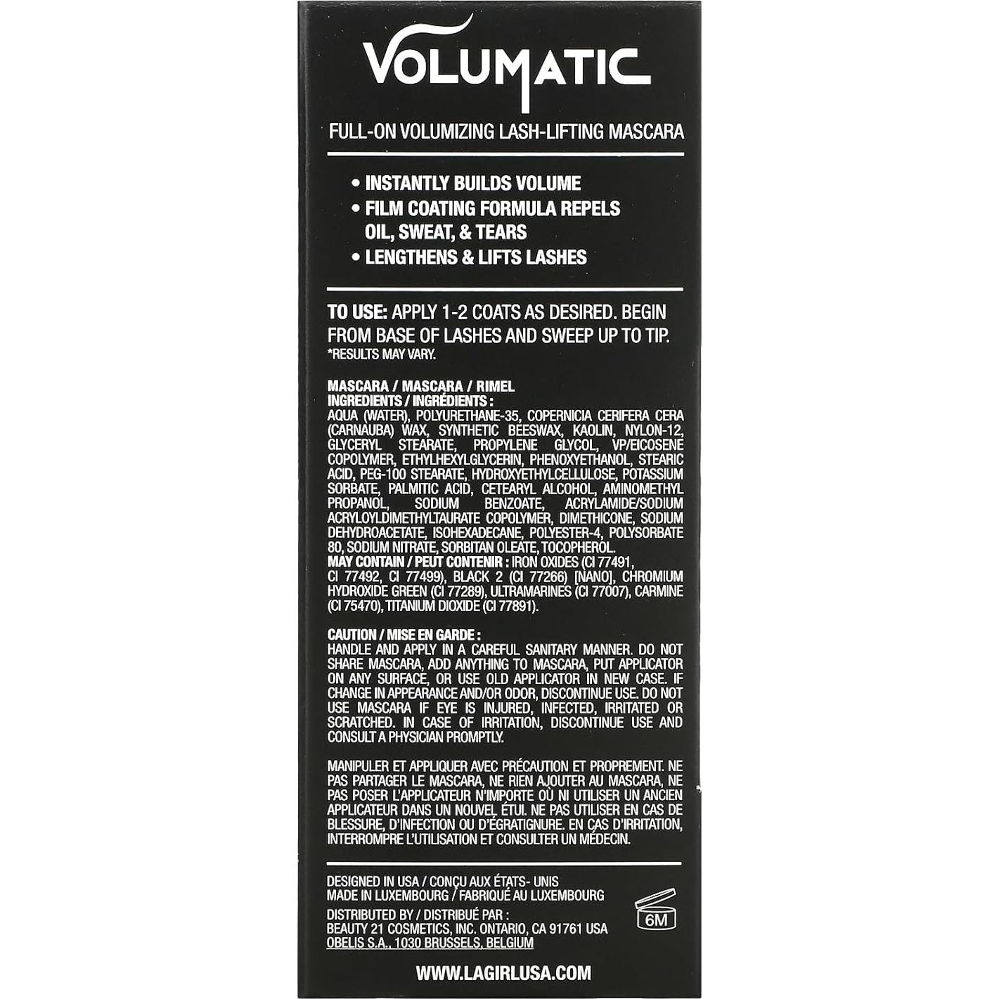 Máscara Volumétrica L.A. Girl GMS652 Marrón Negro 28g