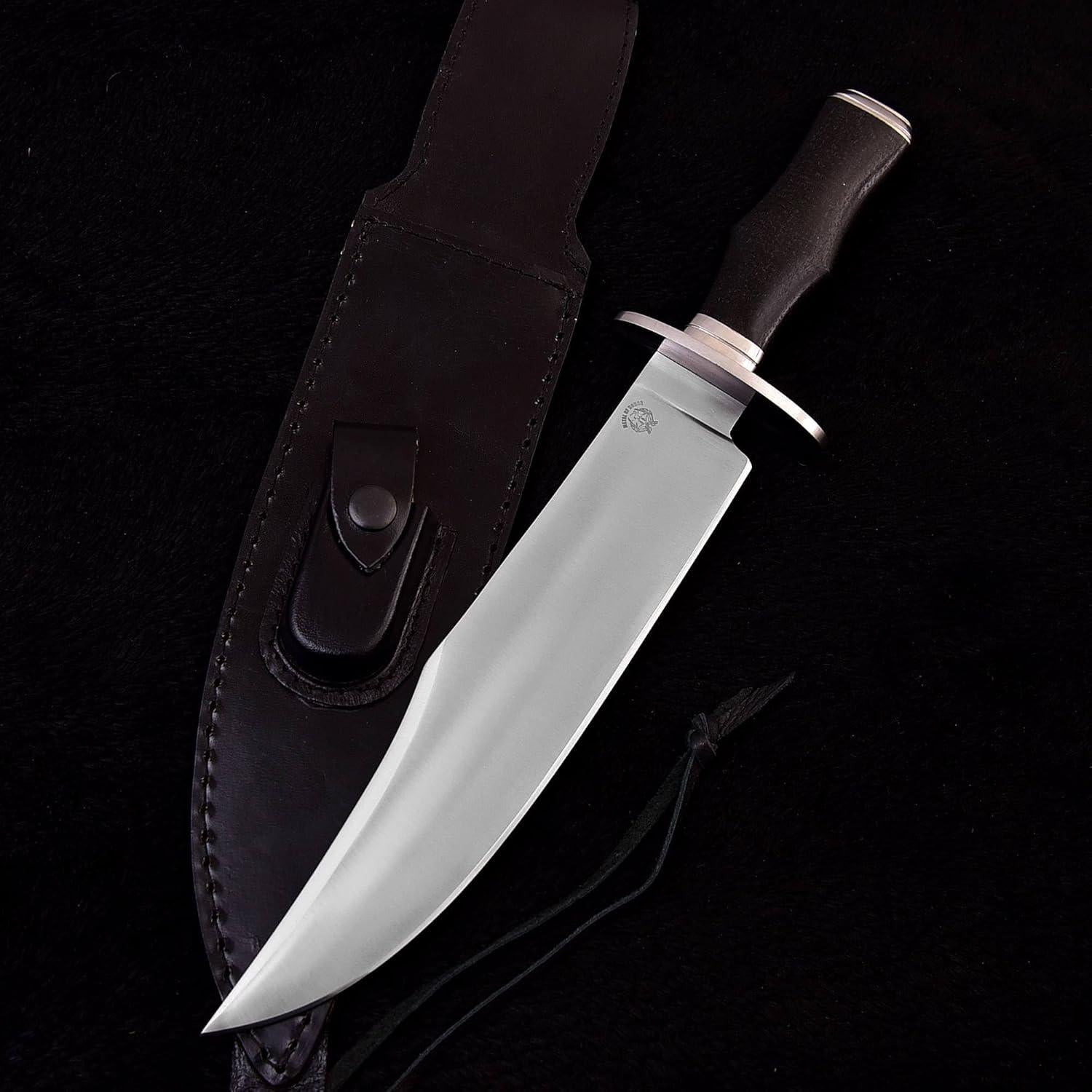Cuchillo Bowie de Caza Metal de Honor 38.1 cm con Funda de Cuero