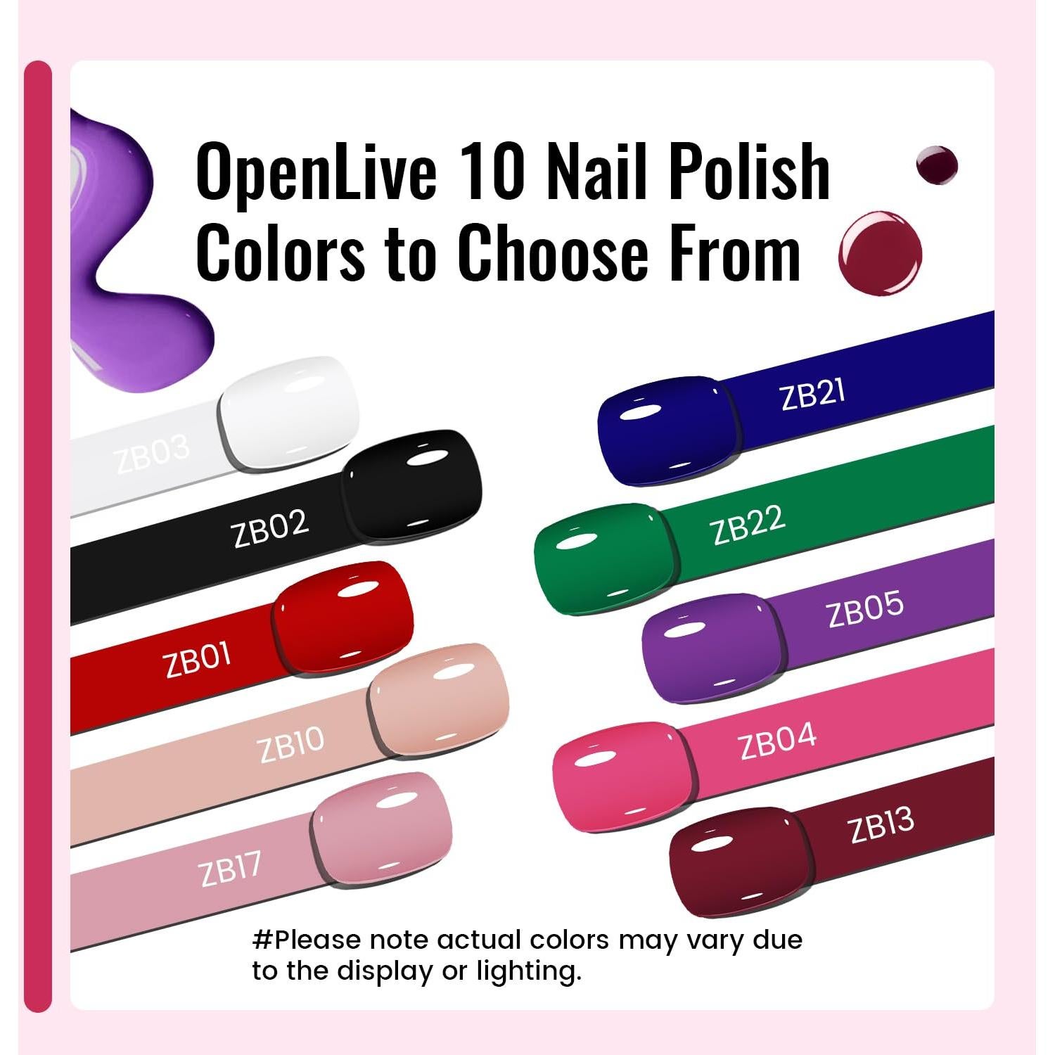 Juego de 12 Esmaltes de Uñas Secado Rápido DIY