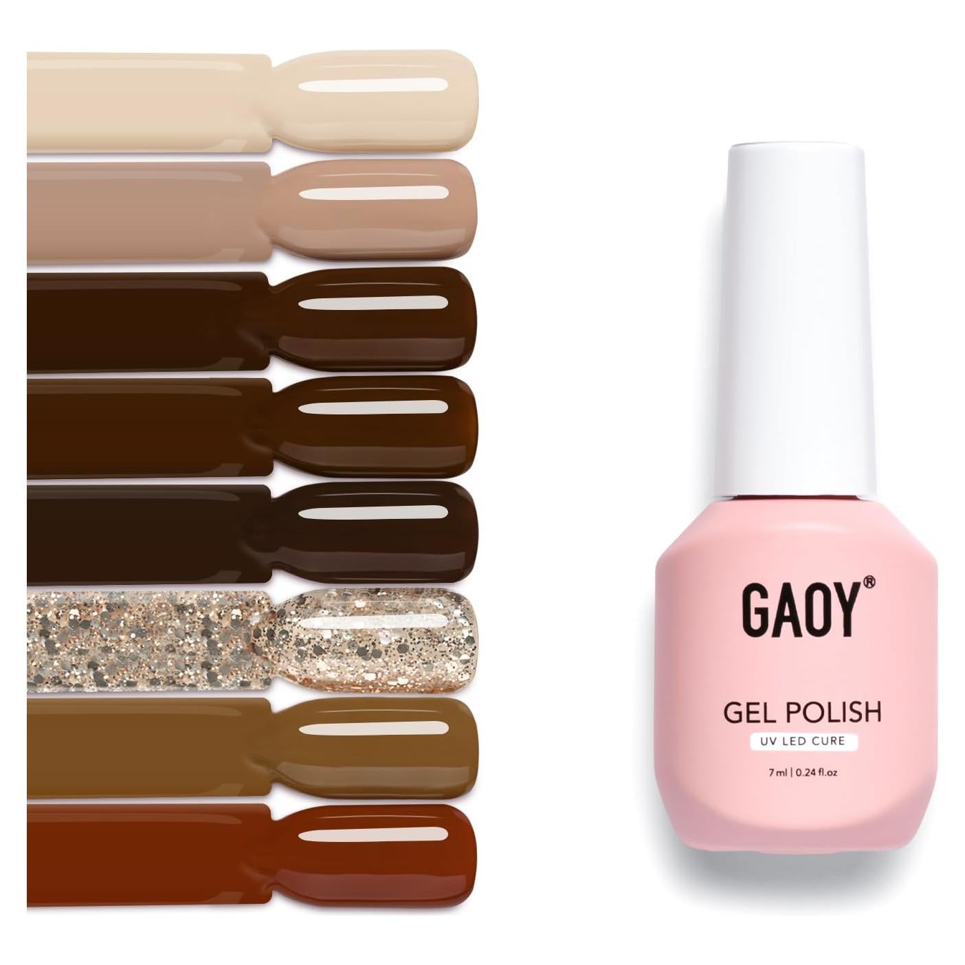 Kit de Esmalte en Gel GAOY 8 Colores 7 ml Otoño Encantador