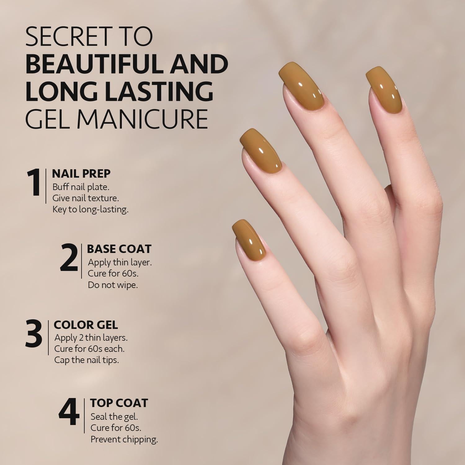 Kit de Esmalte en Gel GAOY 8 Colores 7 ml Otoño Encantador