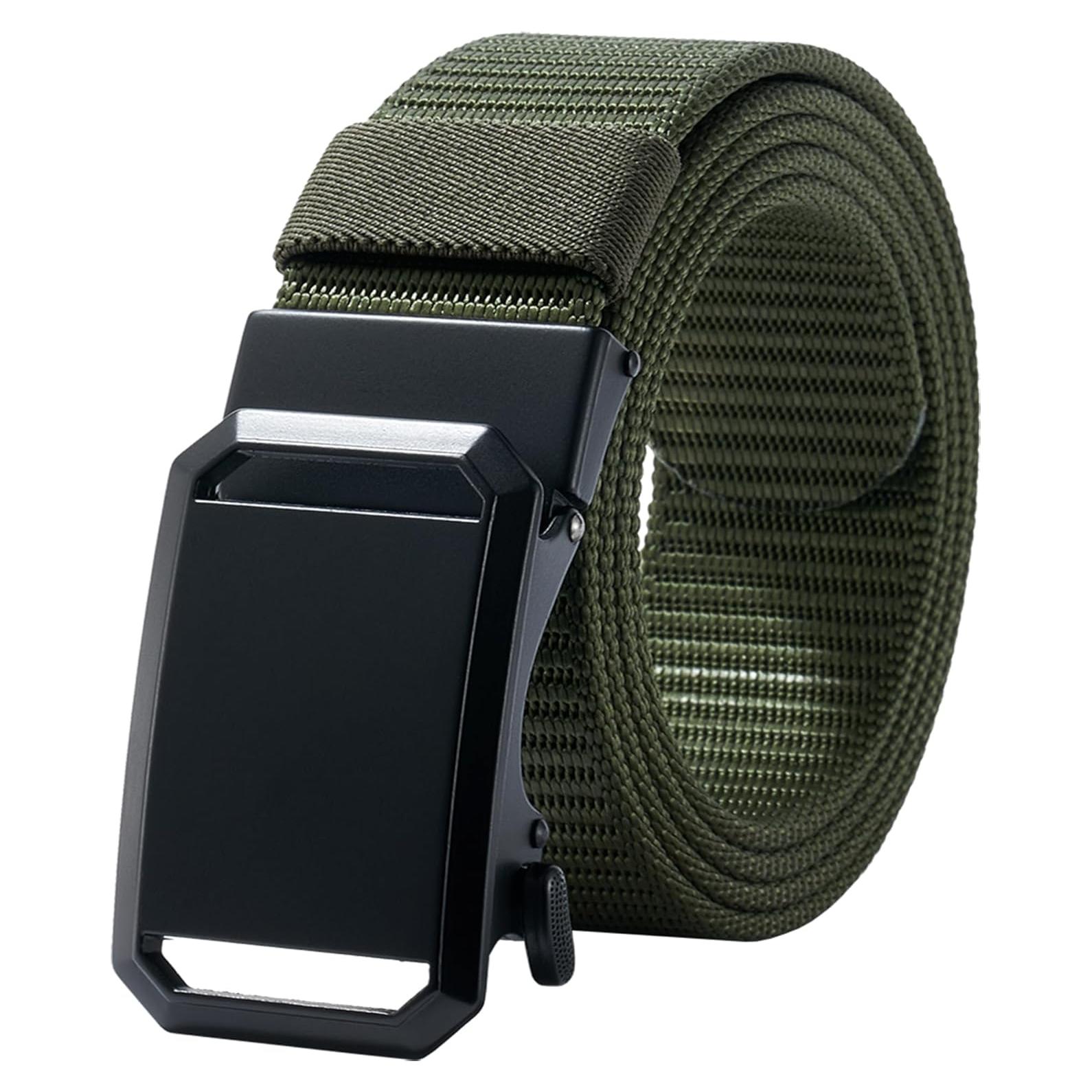 Cinturón Ratchet LionVII para Hombre de Nylon Verde Militar