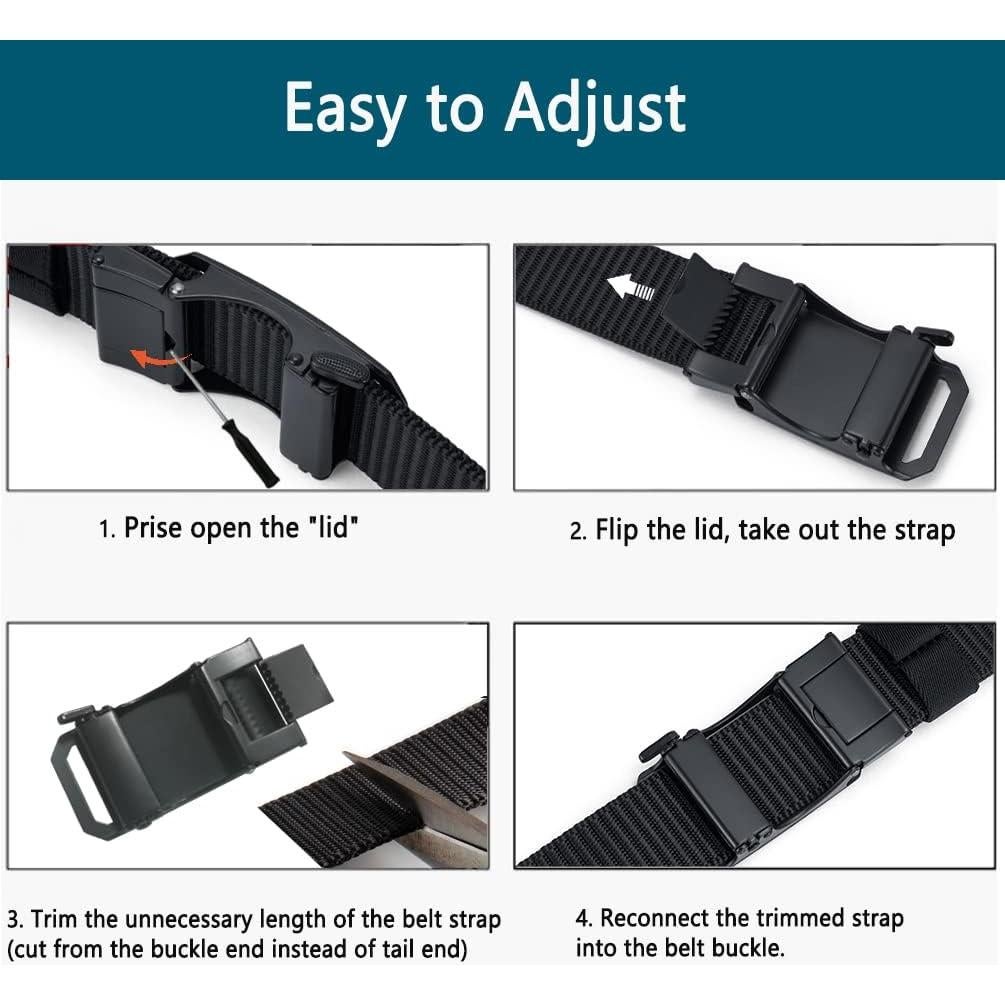 Cinturón Ratchet LionVII para Hombre de Nylon Verde Militar