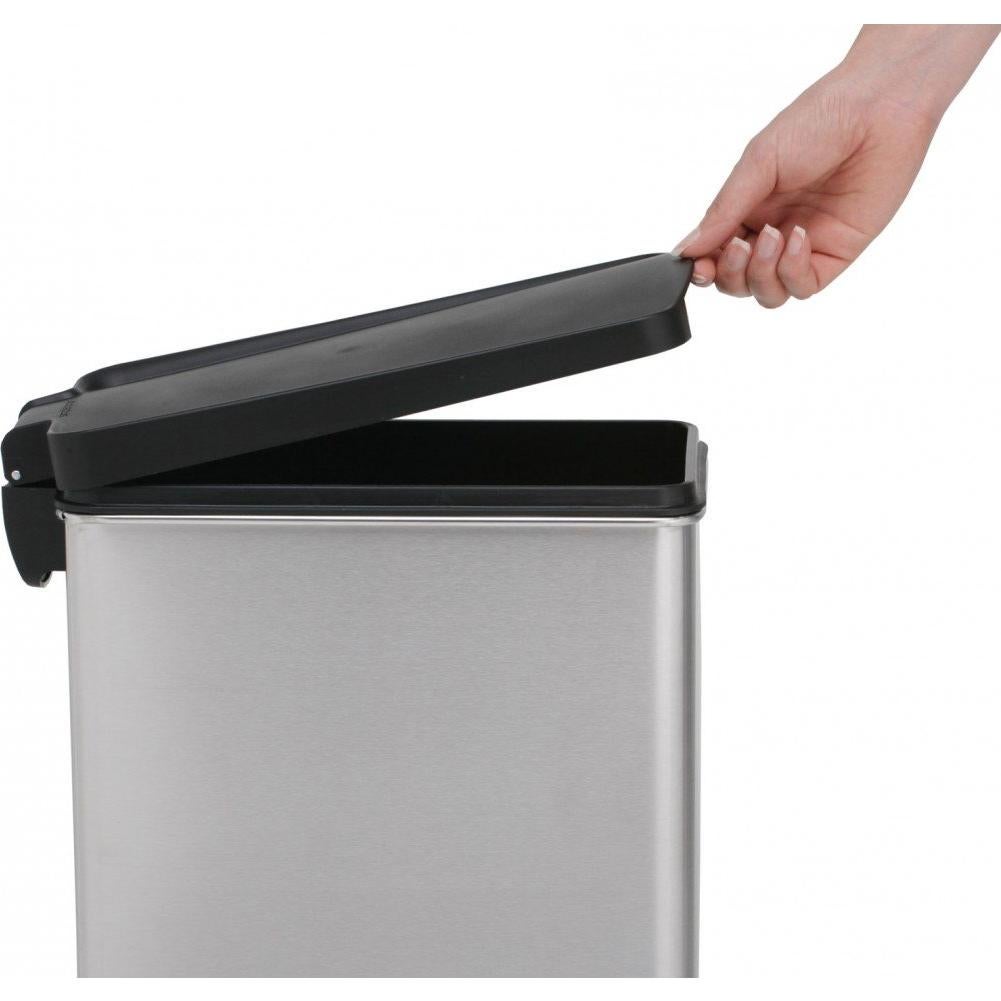 Basurero simplehuman 10L Acero Inoxidable Cepillado con Pedal