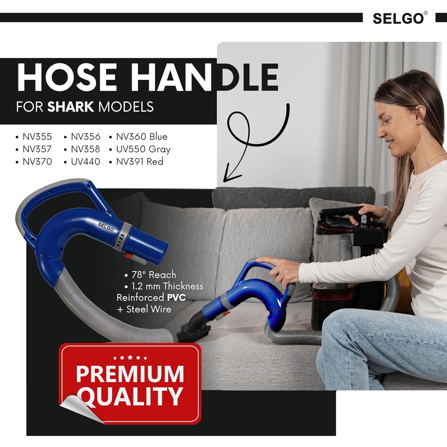 Mango de Manguera Selgo para Aspiradora Shark NV360 Azul