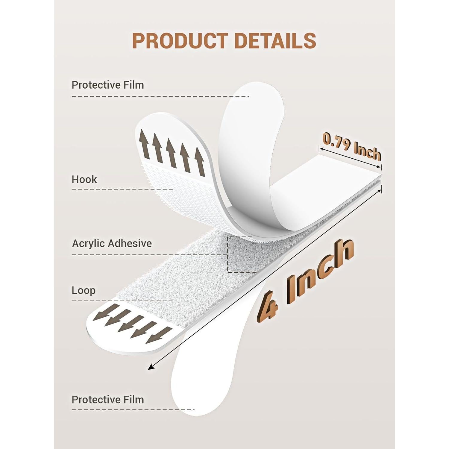 Tiras Adhesivas para Colgar Imágenes MERDTTES 40 Paquetes