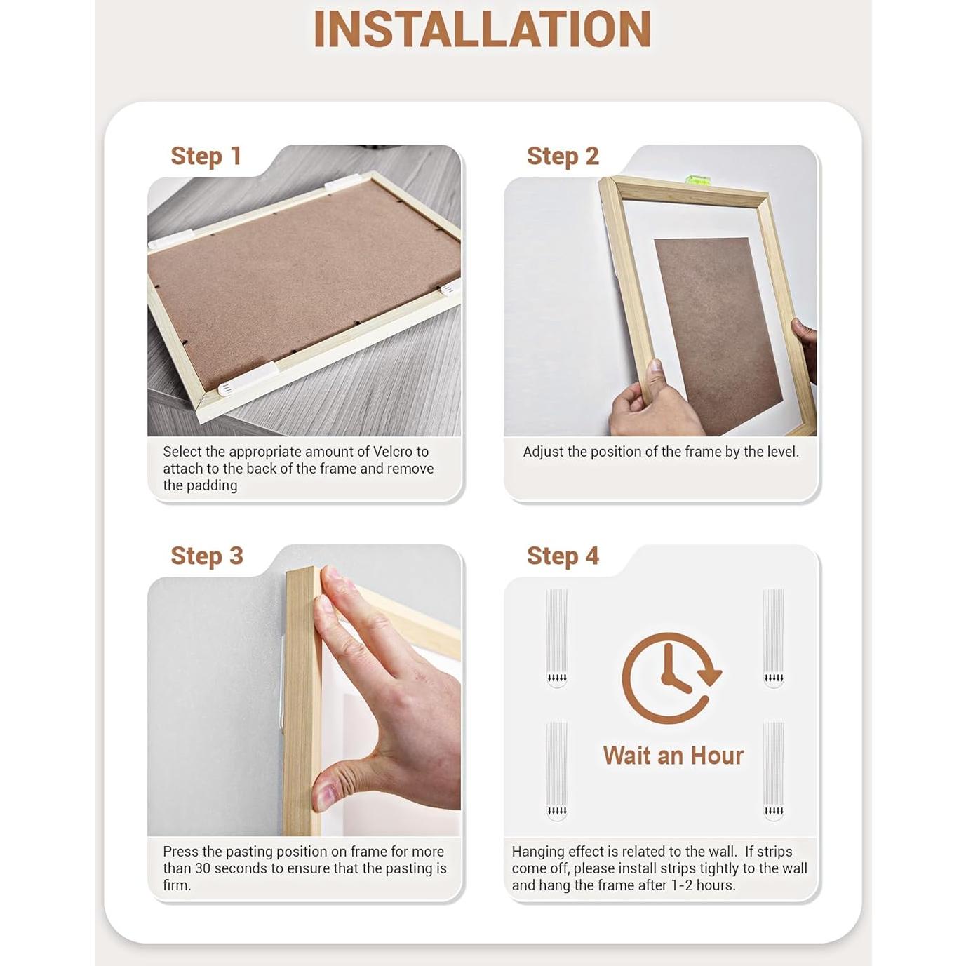 Tiras Adhesivas para Colgar Imágenes MERDTTES 40 Paquetes