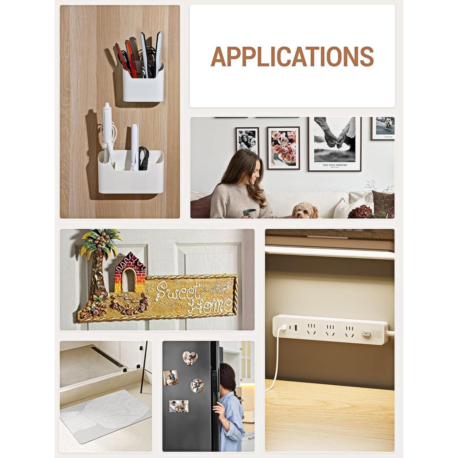 Tiras Adhesivas para Colgar Imágenes MERDTTES 40 Paquetes