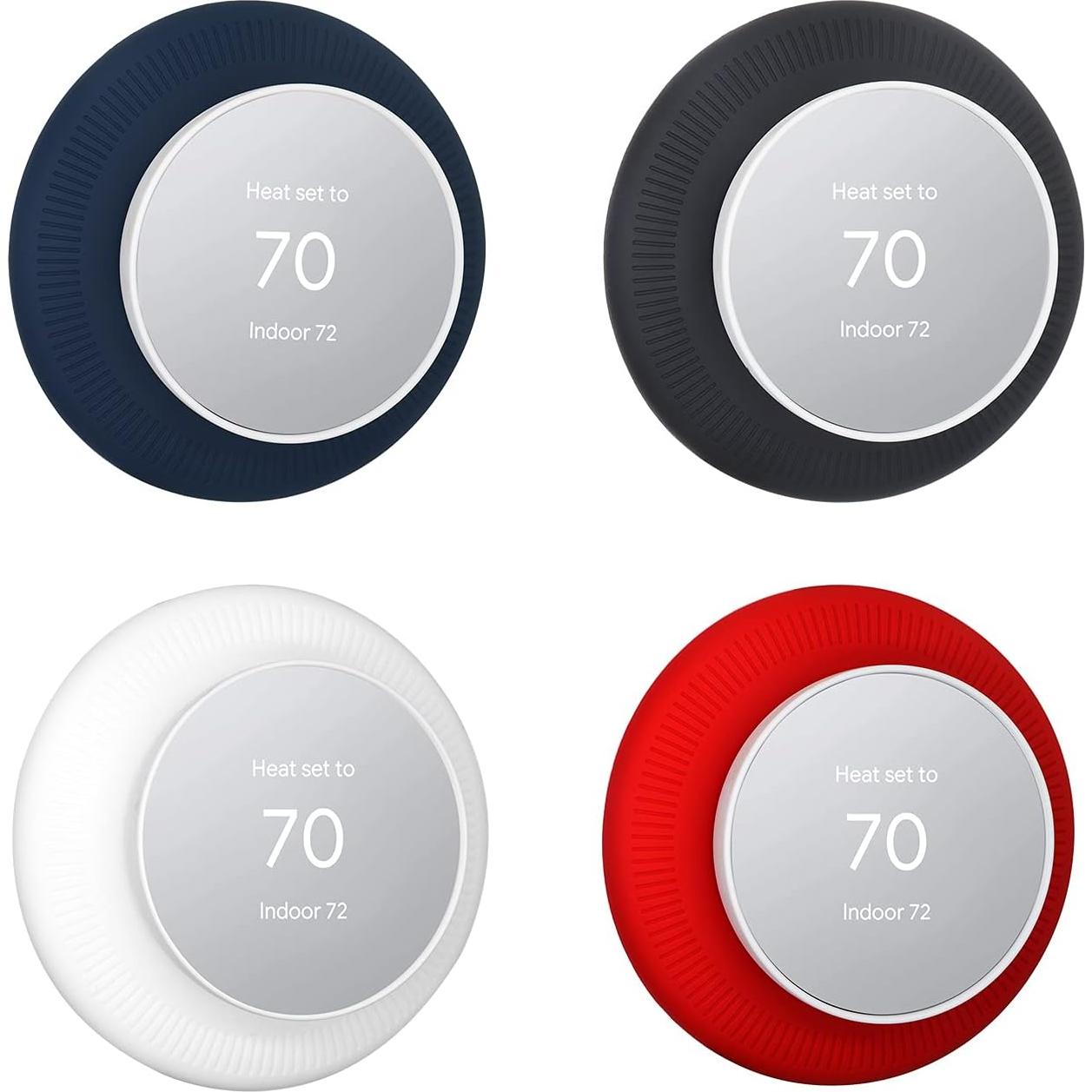 Cubierta de Placa de Pared Poivy para Termostato Nest Negro