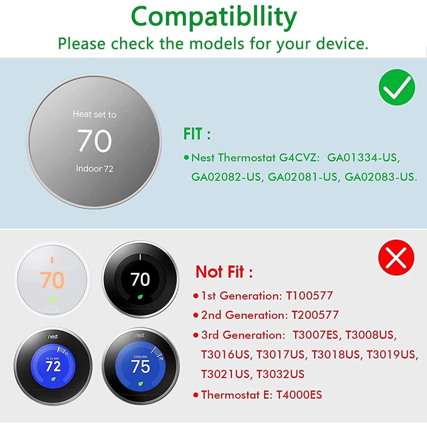 Cubierta de Placa de Pared Poivy para Termostato Nest Negro