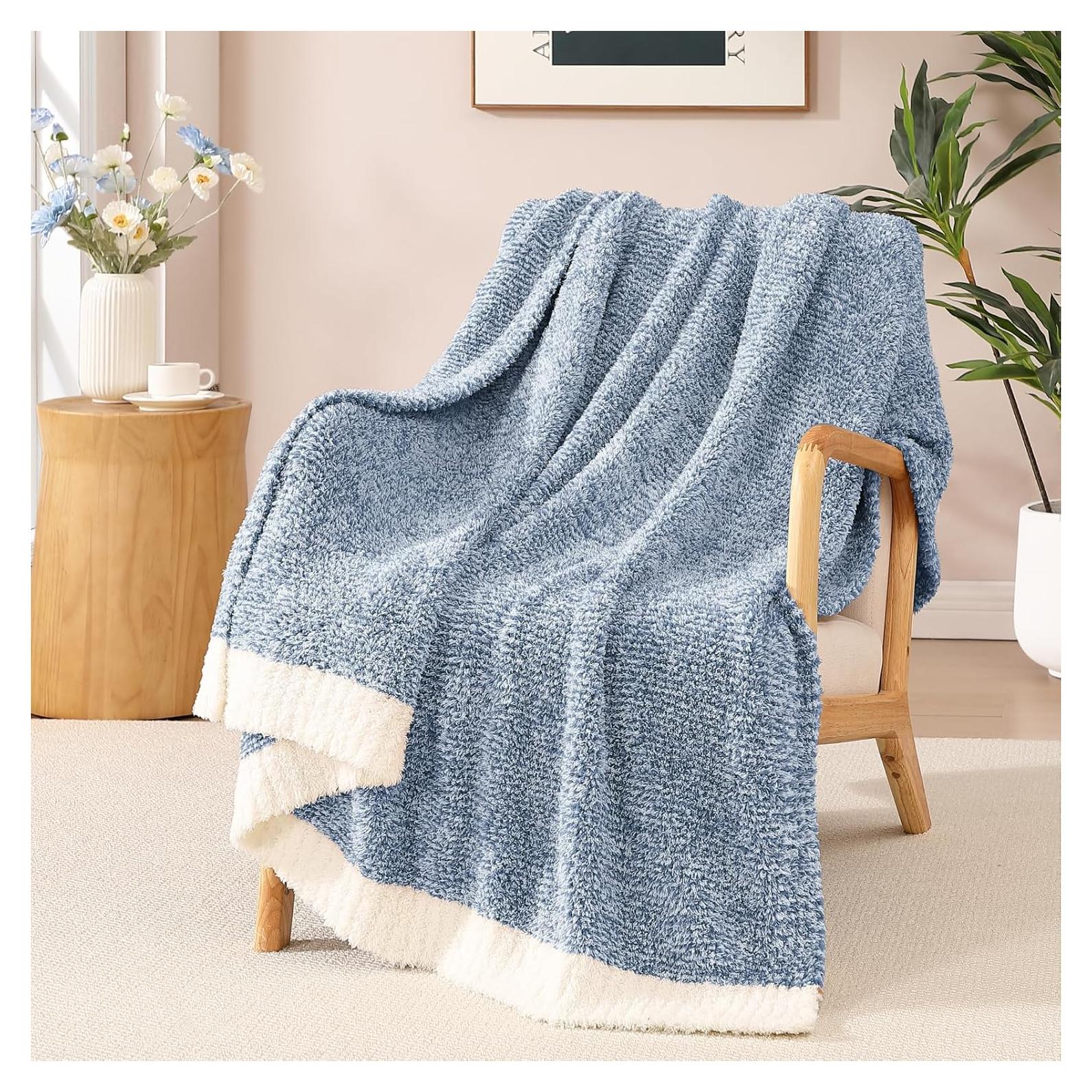 Manta WRENSONGE Lanzamiento Catiónico Azul 1.27x1.52m Suave