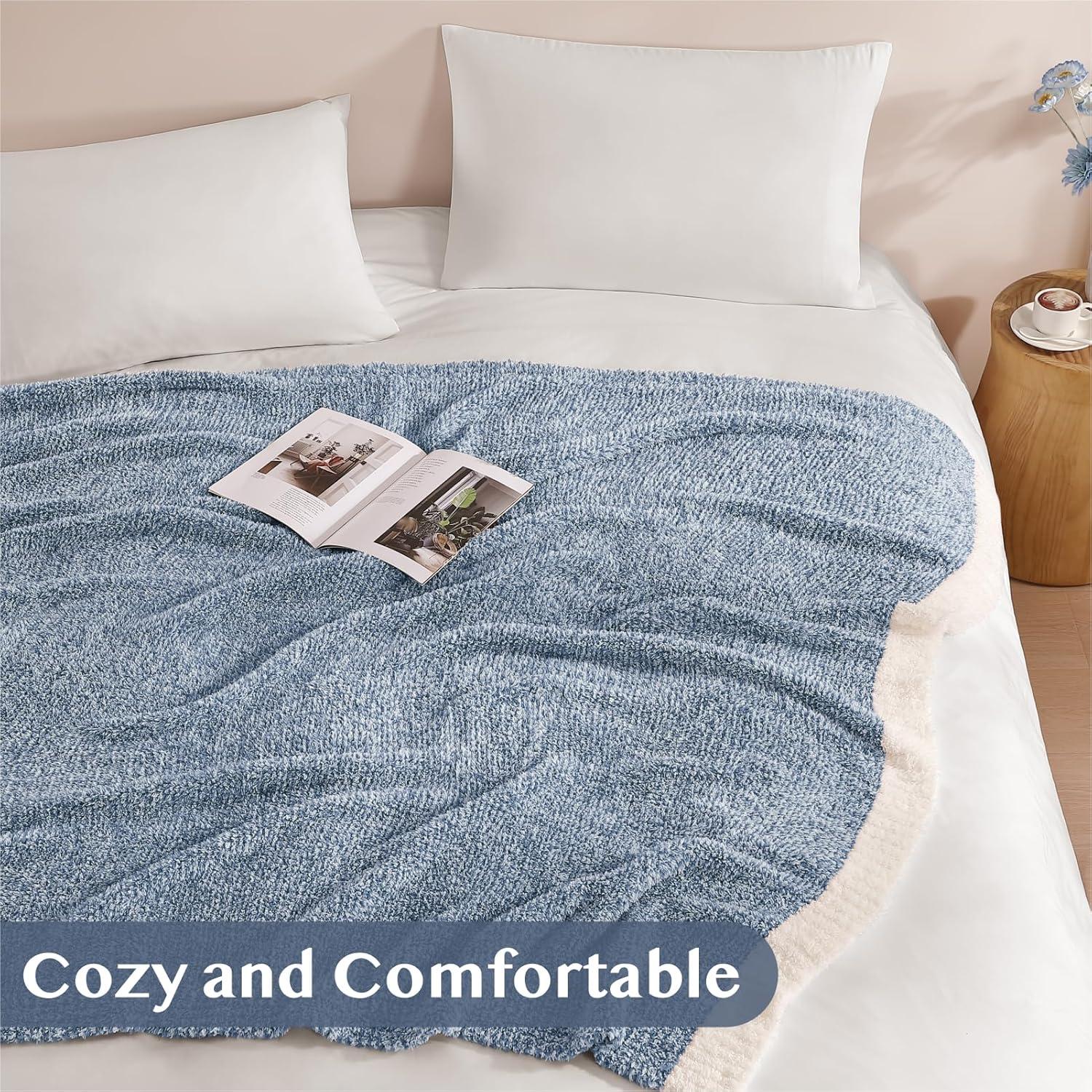 Manta WRENSONGE Lanzamiento Catiónico Azul 1.27x1.52m Suave