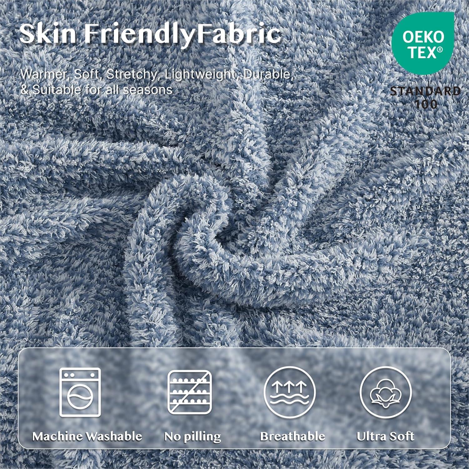 Manta WRENSONGE Lanzamiento Catiónico Azul 1.27x1.52m Suave